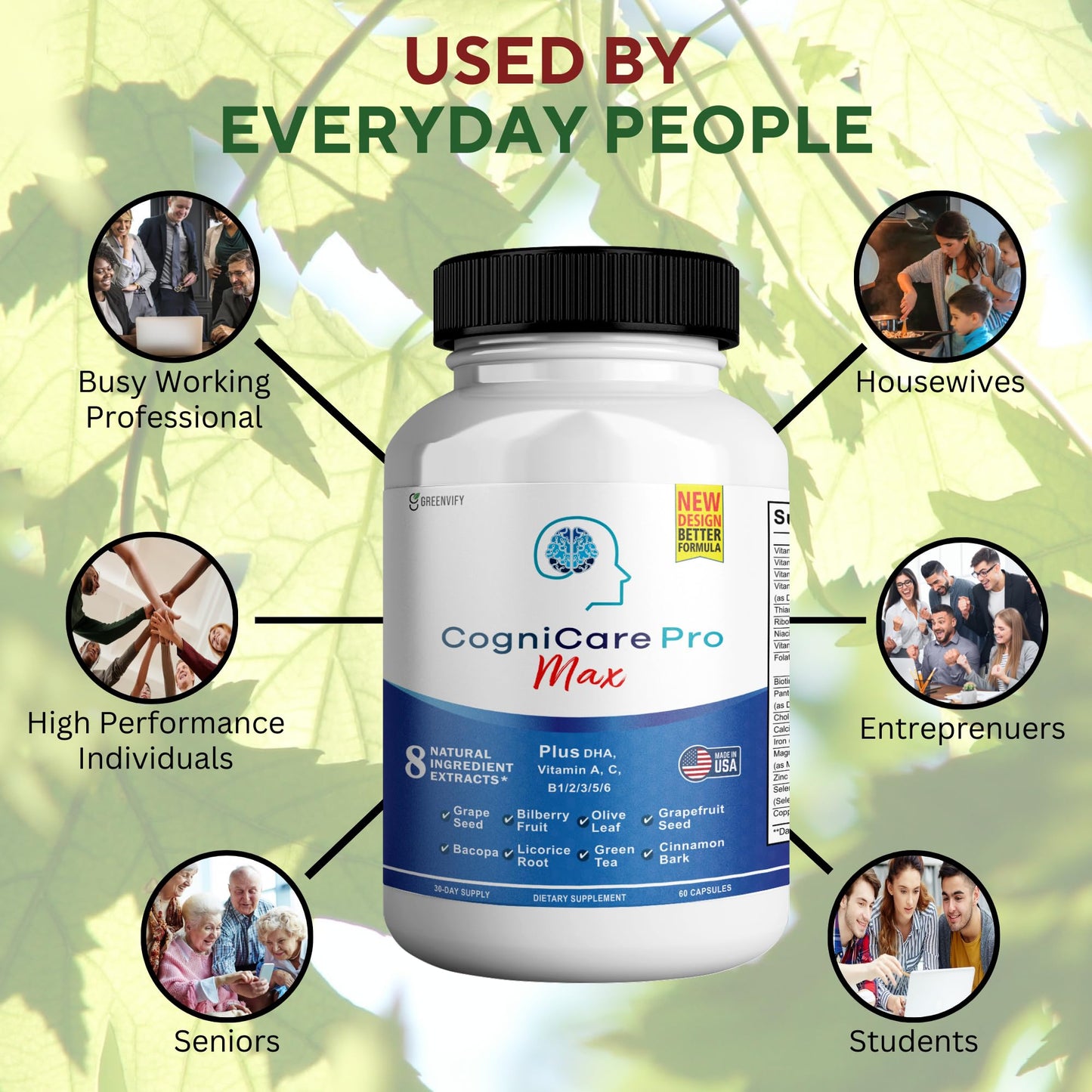 GREENVIFY Cognicare Pro Max Brain Support Supplement Capsule 60 Count