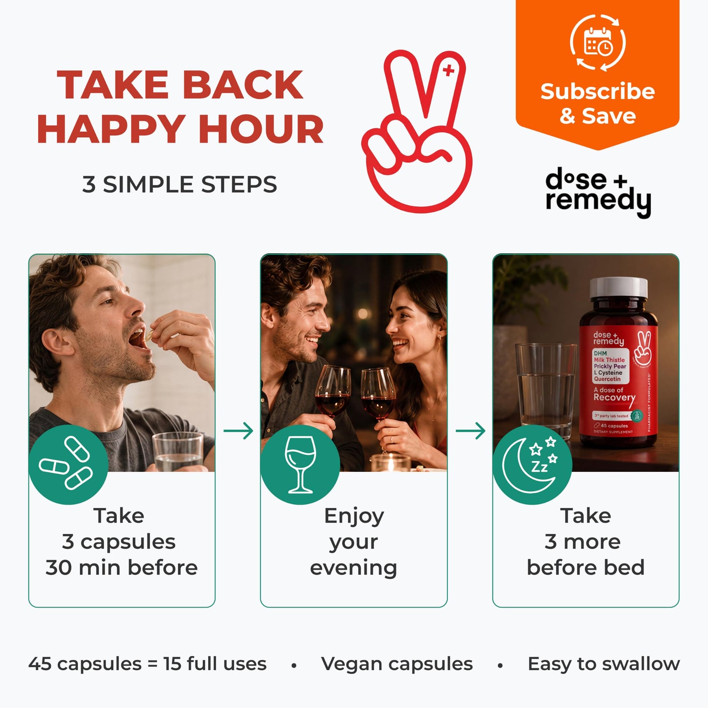 dose + remedy A dose of Recovery 45 Capsules