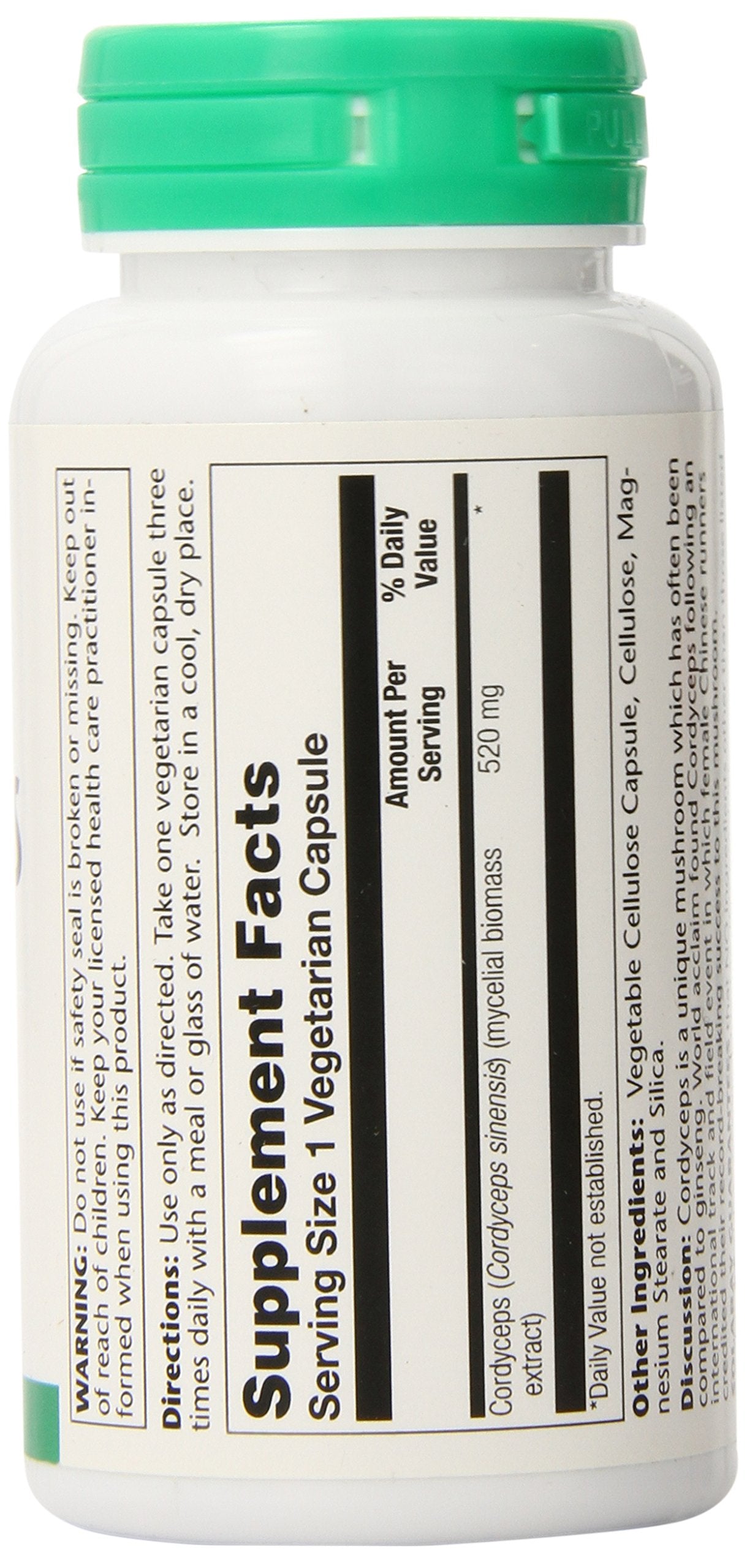 Solaray Cordyceps Capsules 520 mg, 100 Count
