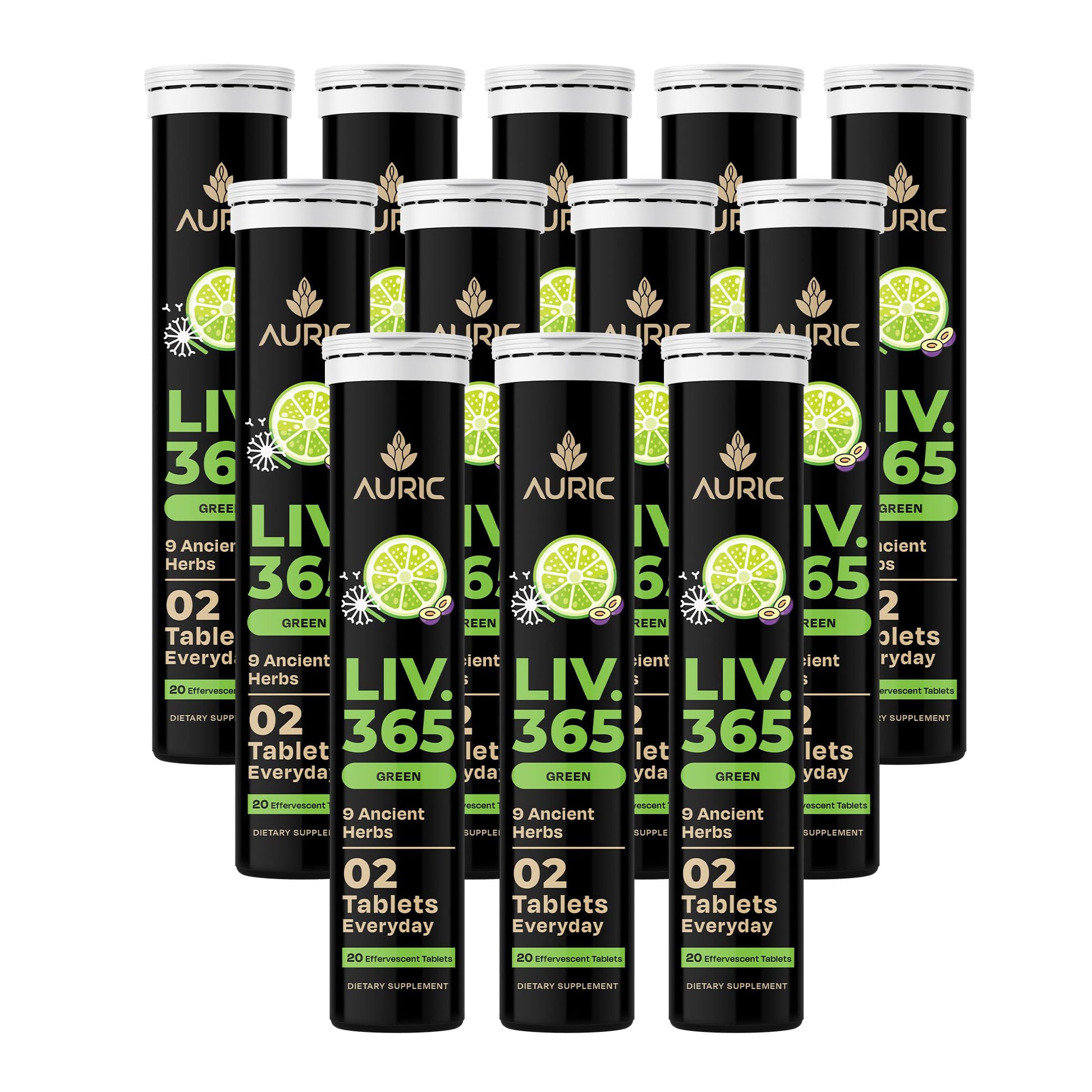 Auric Liv 365 Green Effervescent Tablets, 240 Tablets