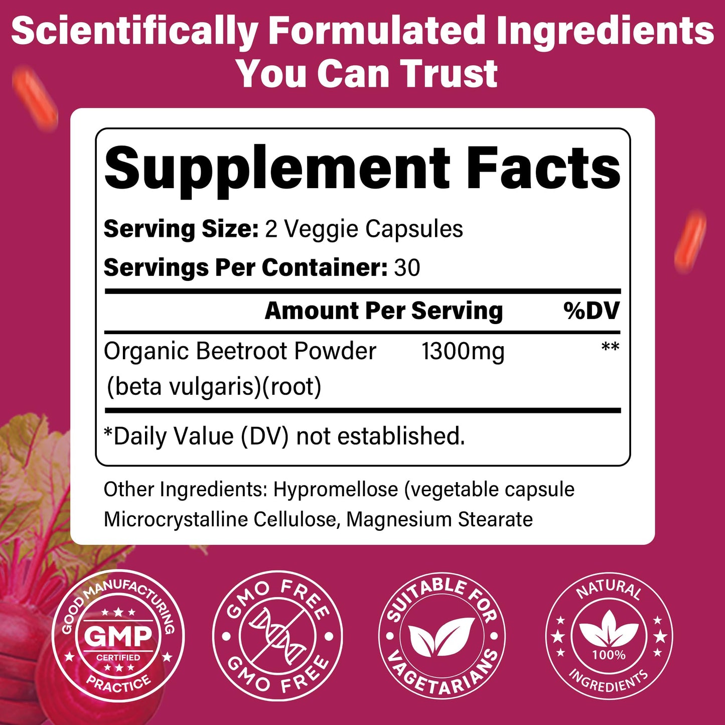 Suqaoae Organic Beet Root Gummies 30 Count