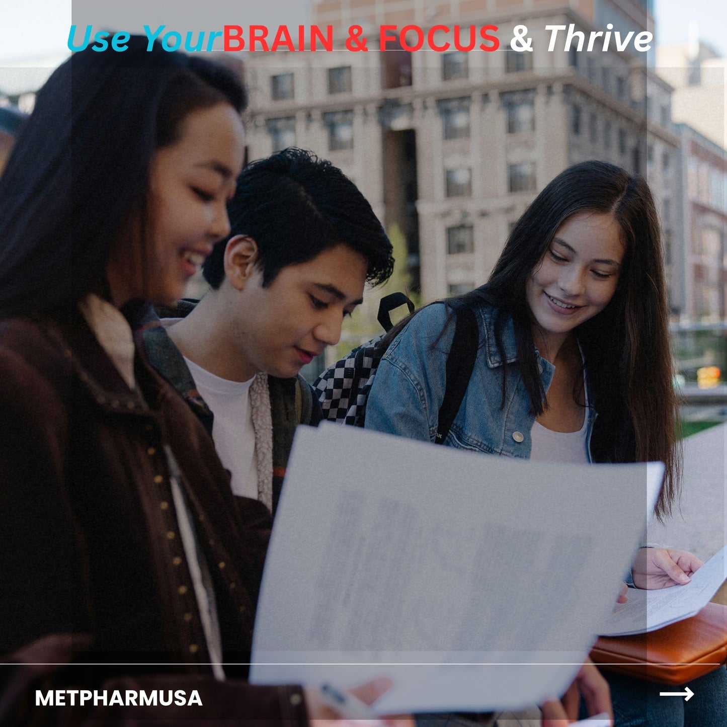 MetpharmUSA Brain & Focus Nootropic Advanced Formula 60 Capsules