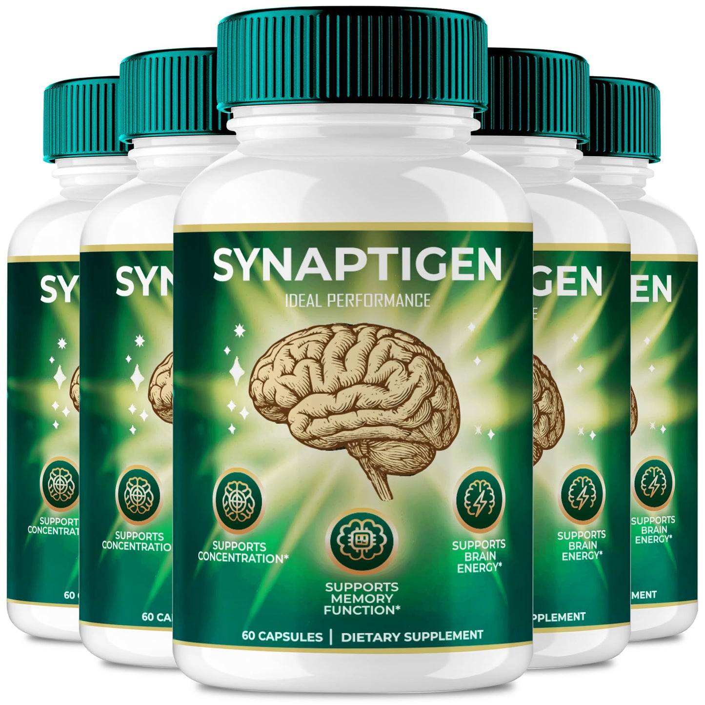 IDEAL PERFORMANCE Synaptigen Brain and Memory Supplement Capsules, 300 Capsules