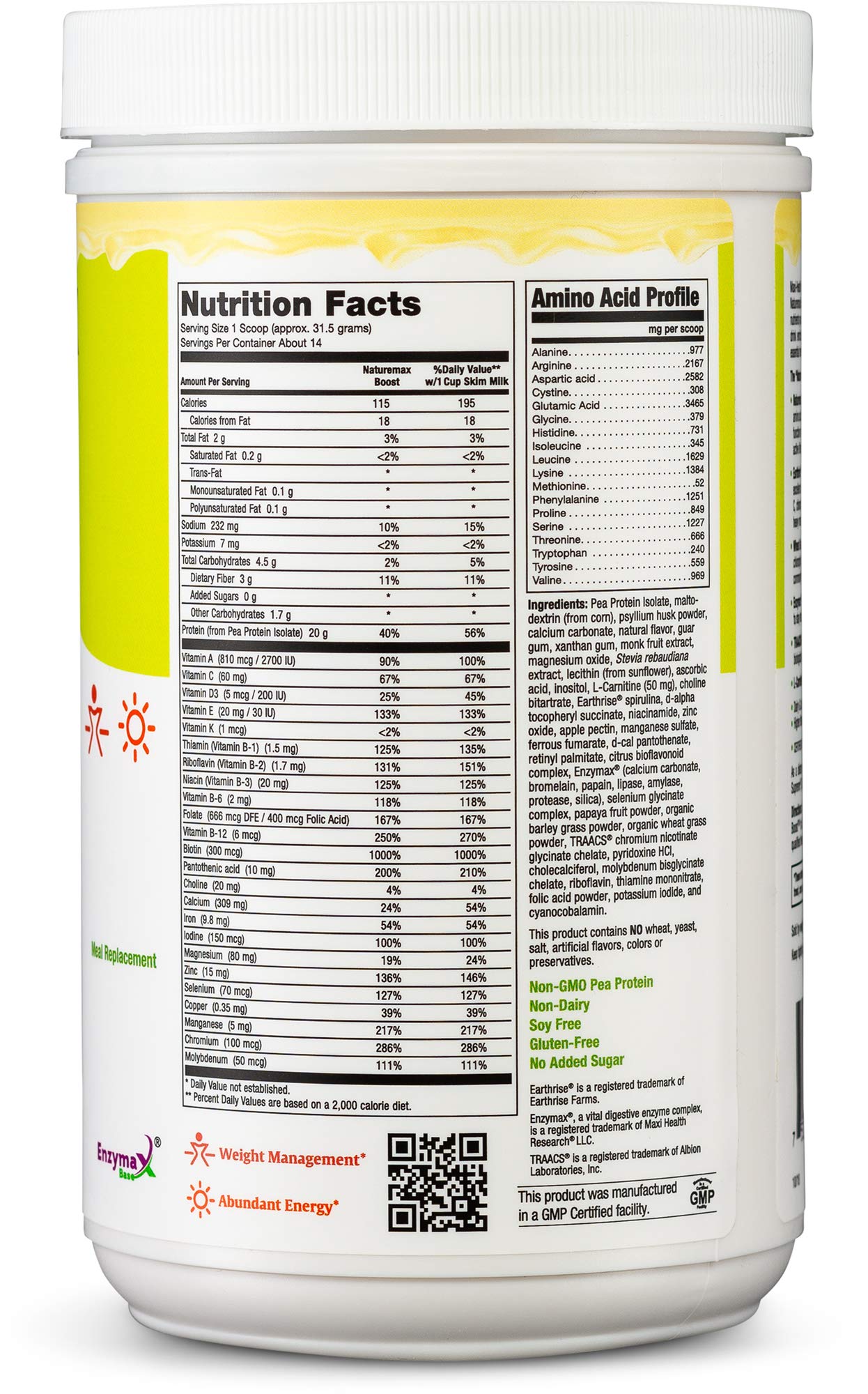 Maxi Health NatureMax Boost Pea Protein Powder Vanilla 1