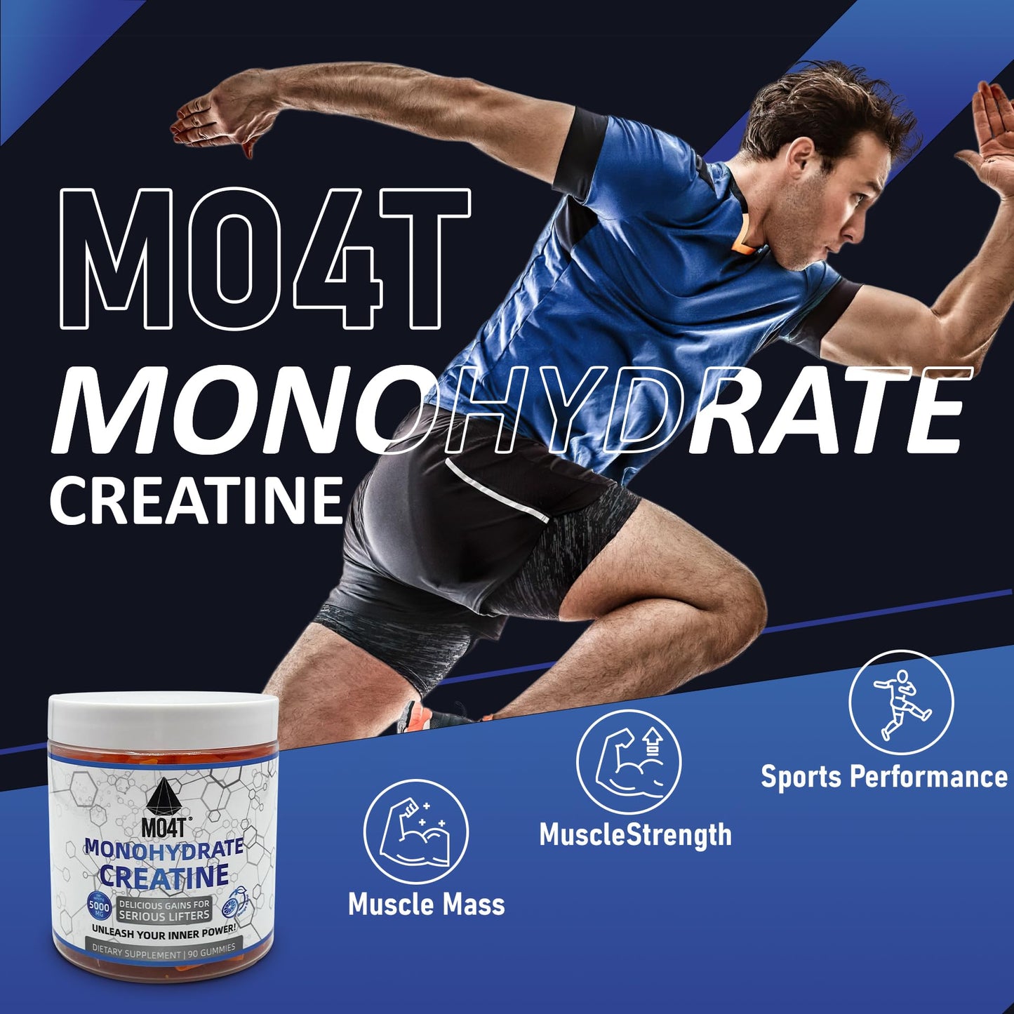 MOMOF4TRANSFORM Creatine Monohydrate Gummies 90 Count