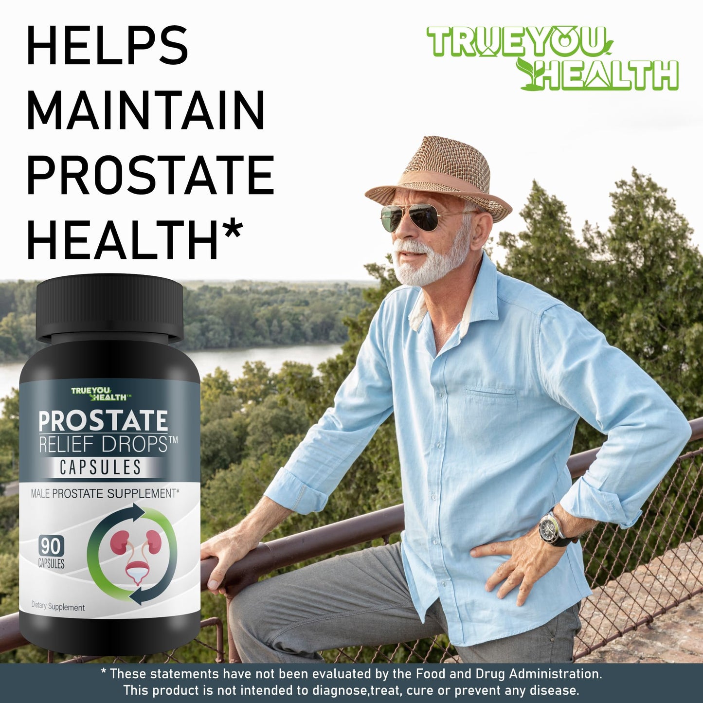 True You Health Prostate Relief Capsules, 90 Count
