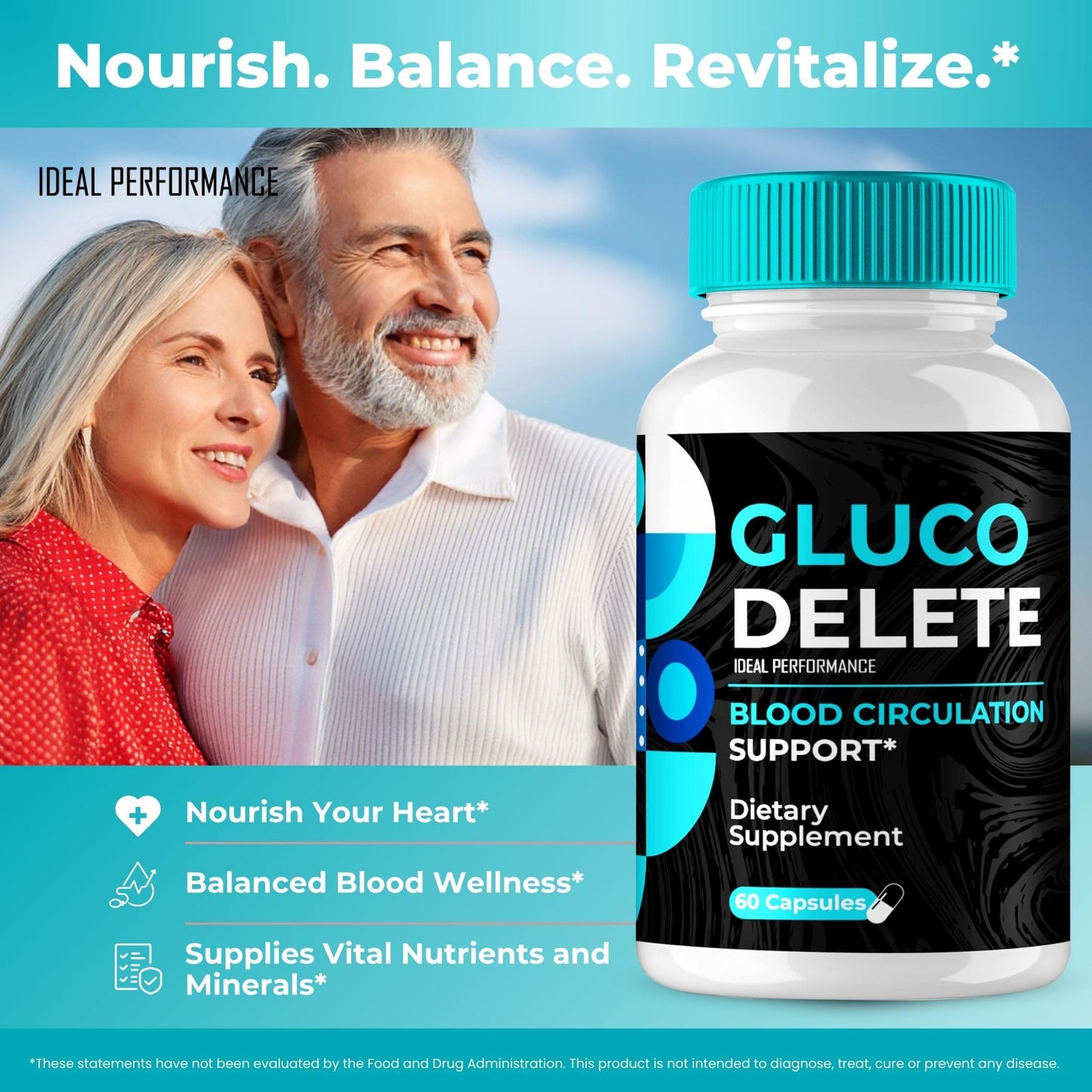 IDEAL PERFORMANCE Gluco Delete Advanced Blood Formula Capsules 300