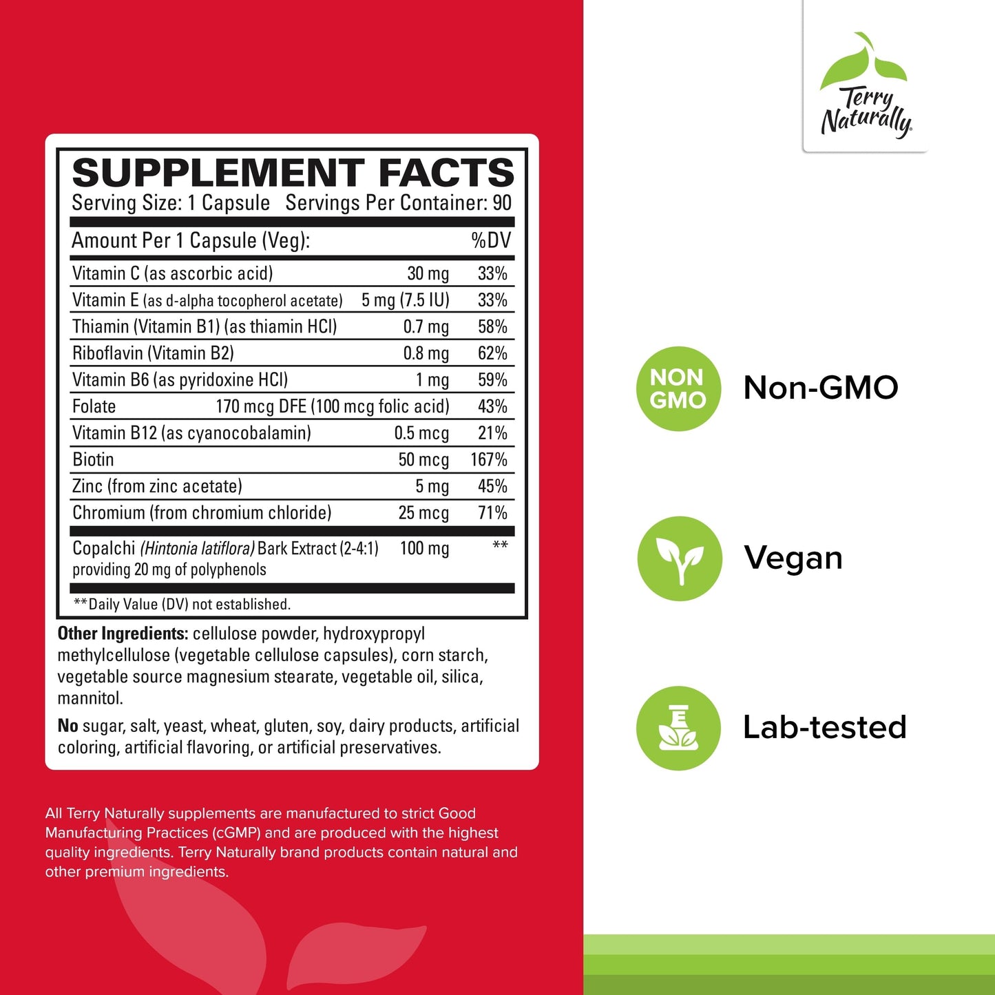 Terry Naturally Sucontral D B-Complex & Folate Supplement Capsules 180
