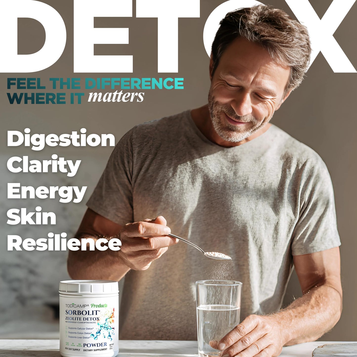 TODICAMP Zeolite Detox Sorbolit Powder 16