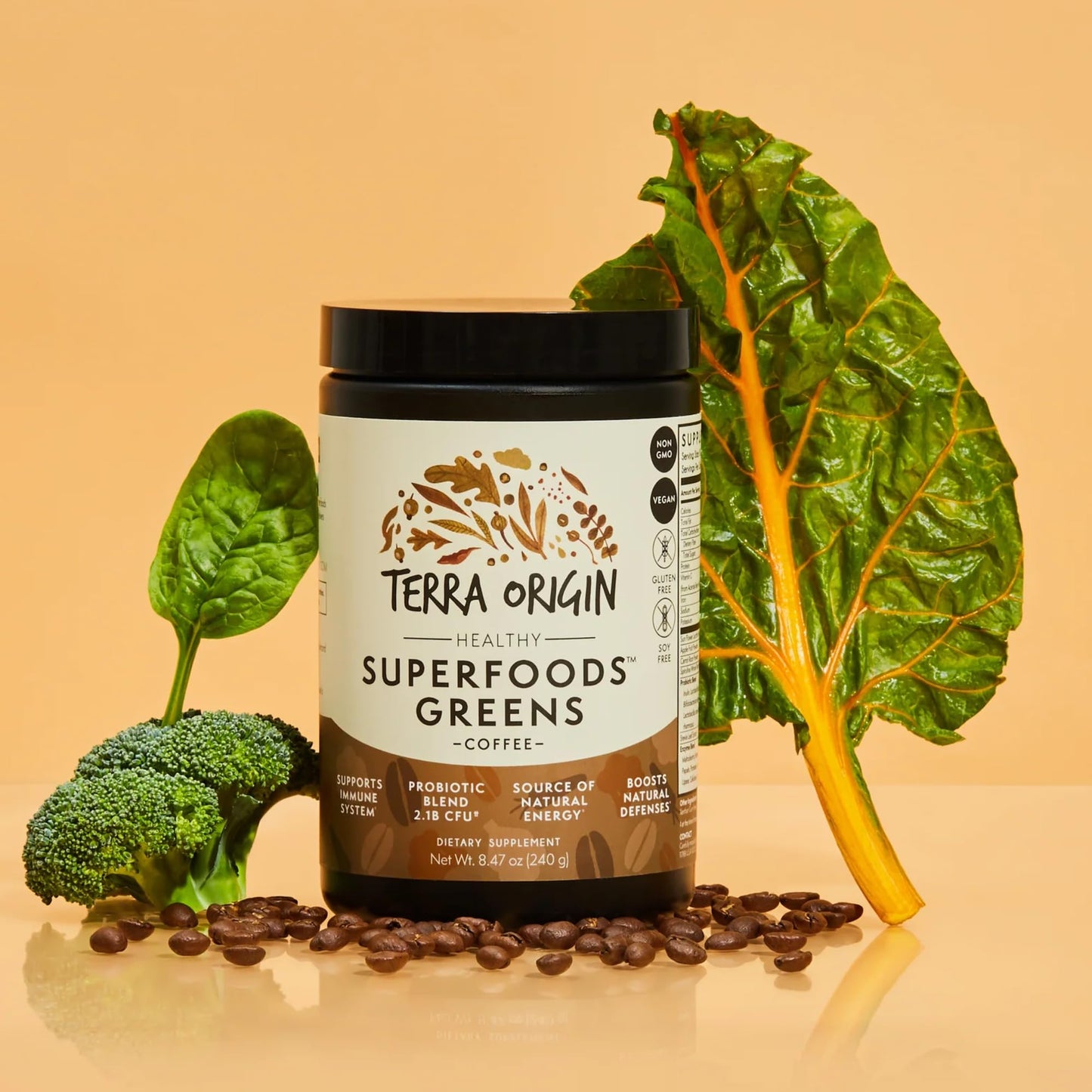 Terra Origin Superfoods Greens Blend Powder 8.47 oz