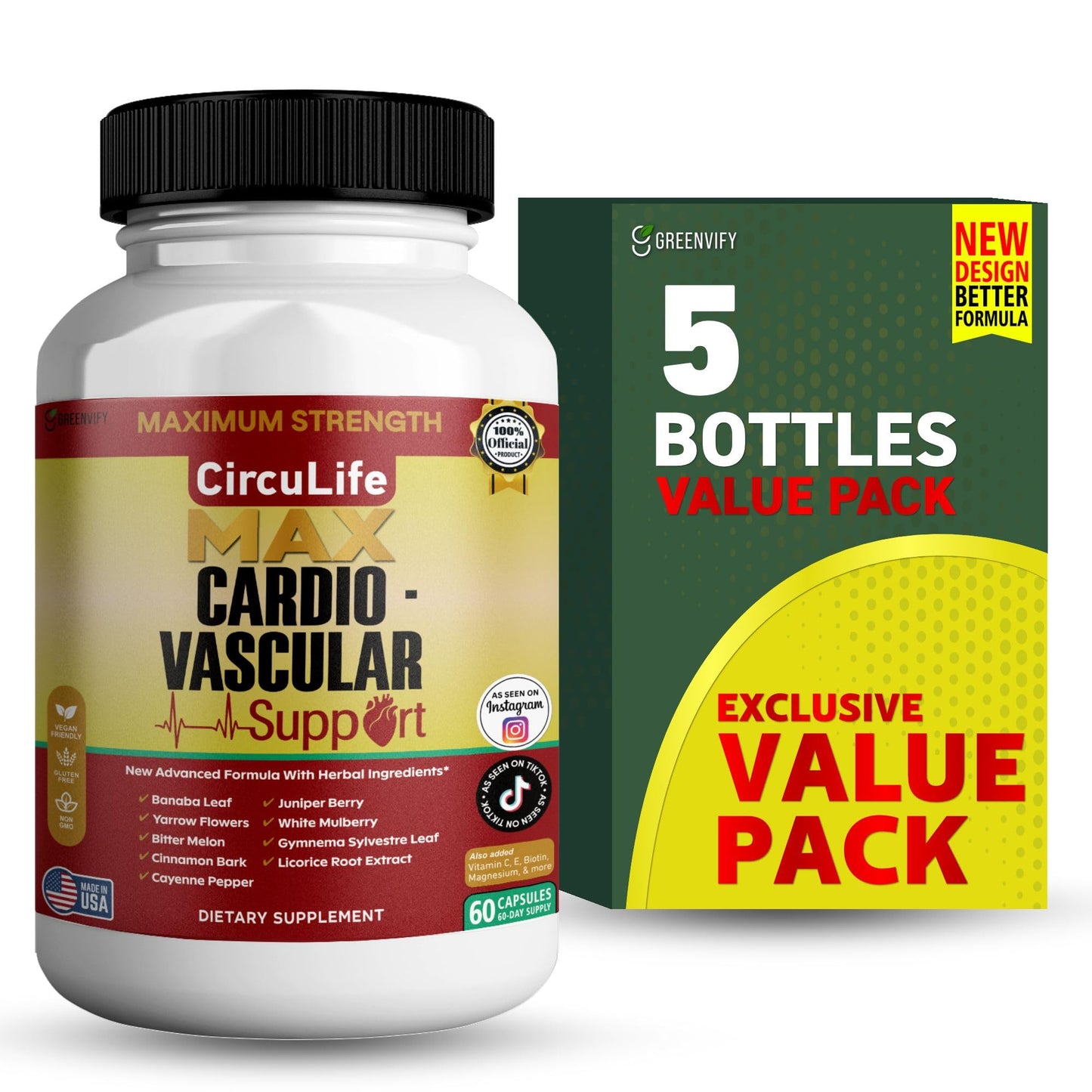 GREENVIFY CircuLife Max Cardiovascular Support Capsule, 60 Capsules