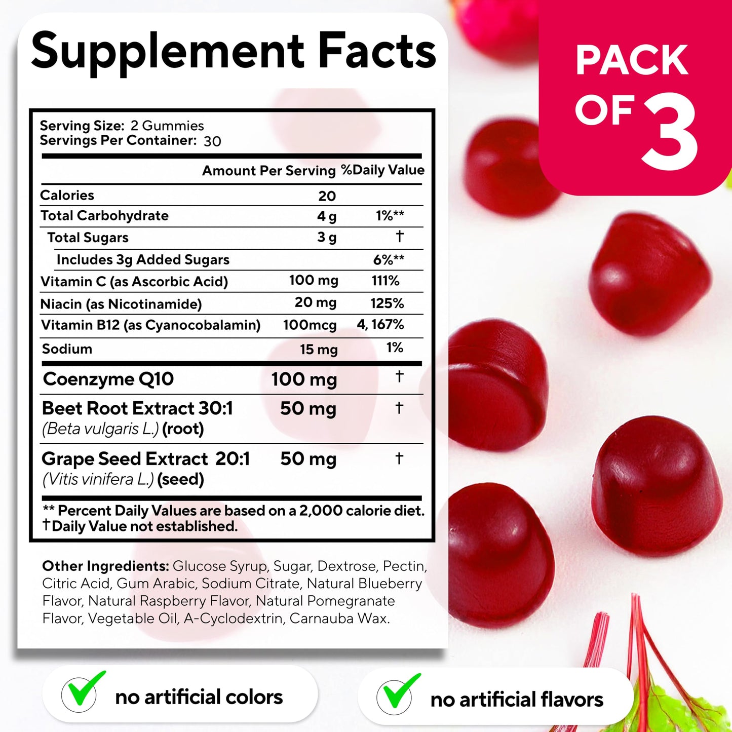 VitaUp Beet Root Gummies 180 Count