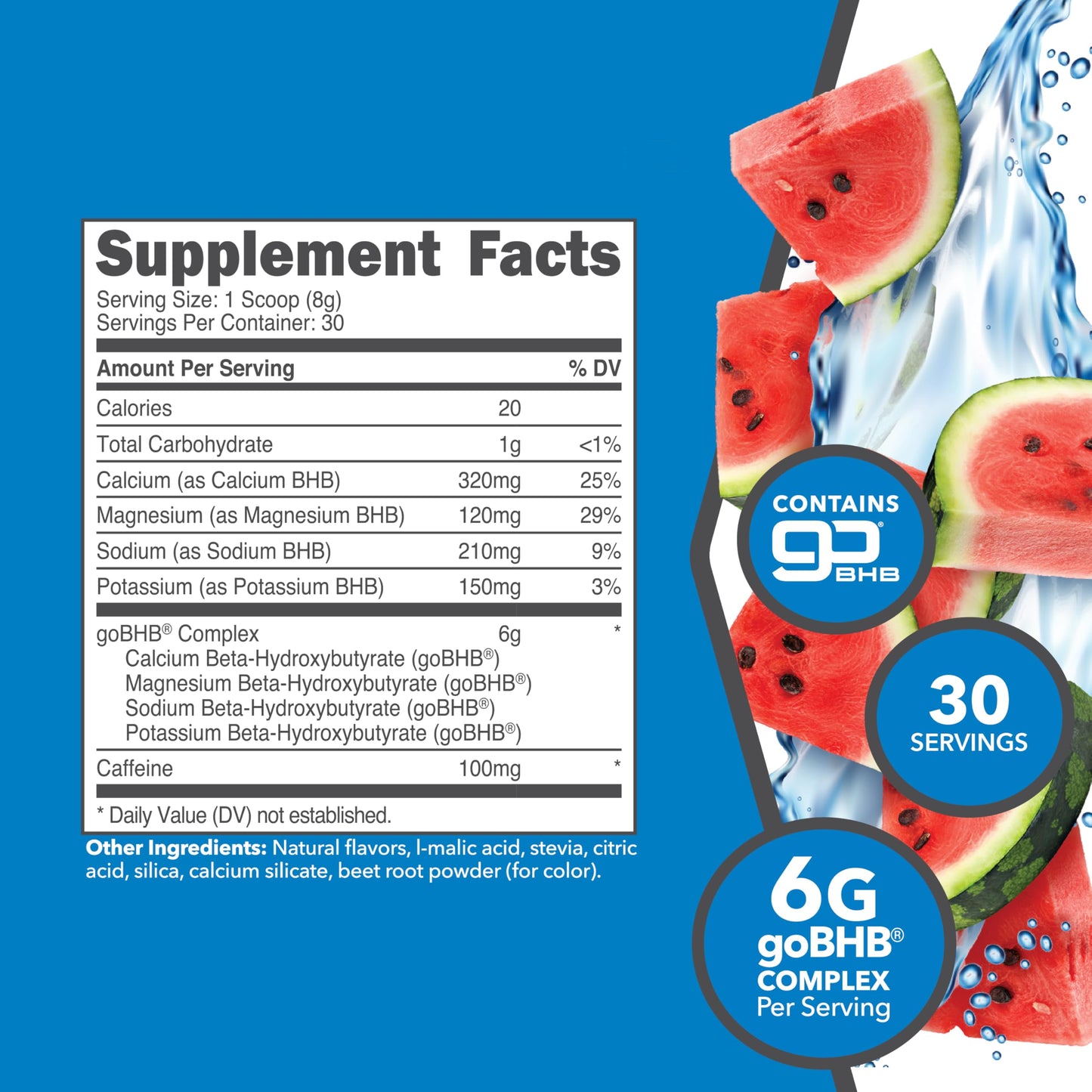 Ketologic KetoEnergy BHB (Watermelon) Powder, 30 Servings