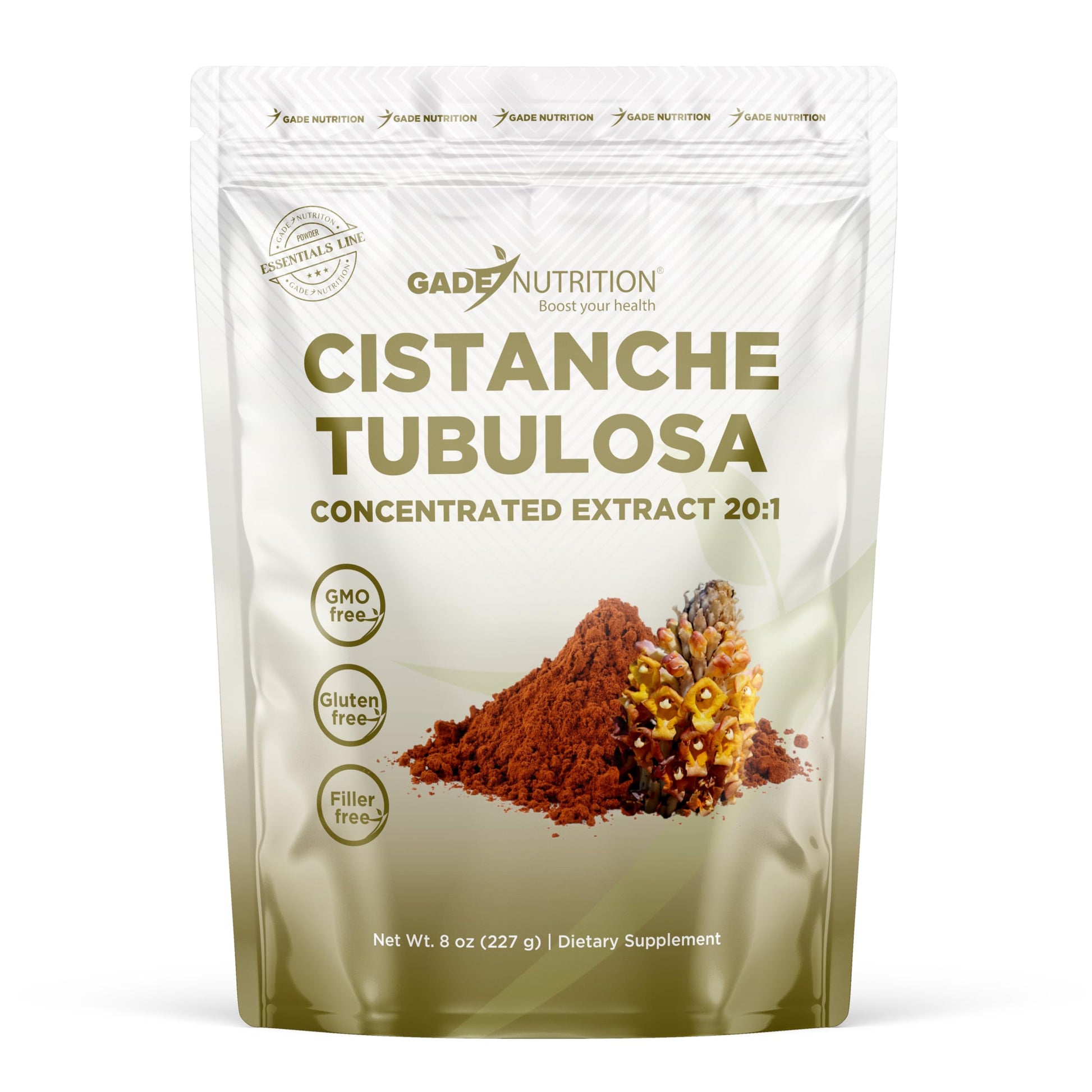 GADE NUTRITION Cistanche Extract Powder 20:1 Concentrated Extra Strength, 8 oz
