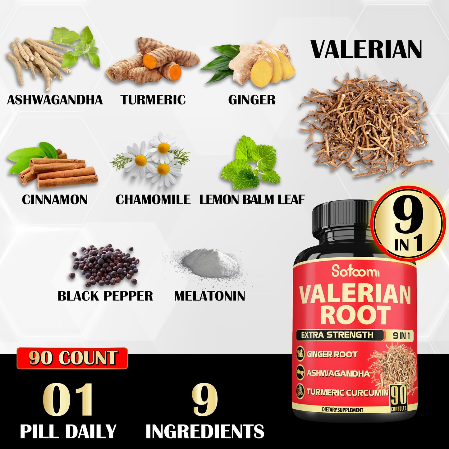 Satoomi Valerian Root Capsules, 90 Capsules