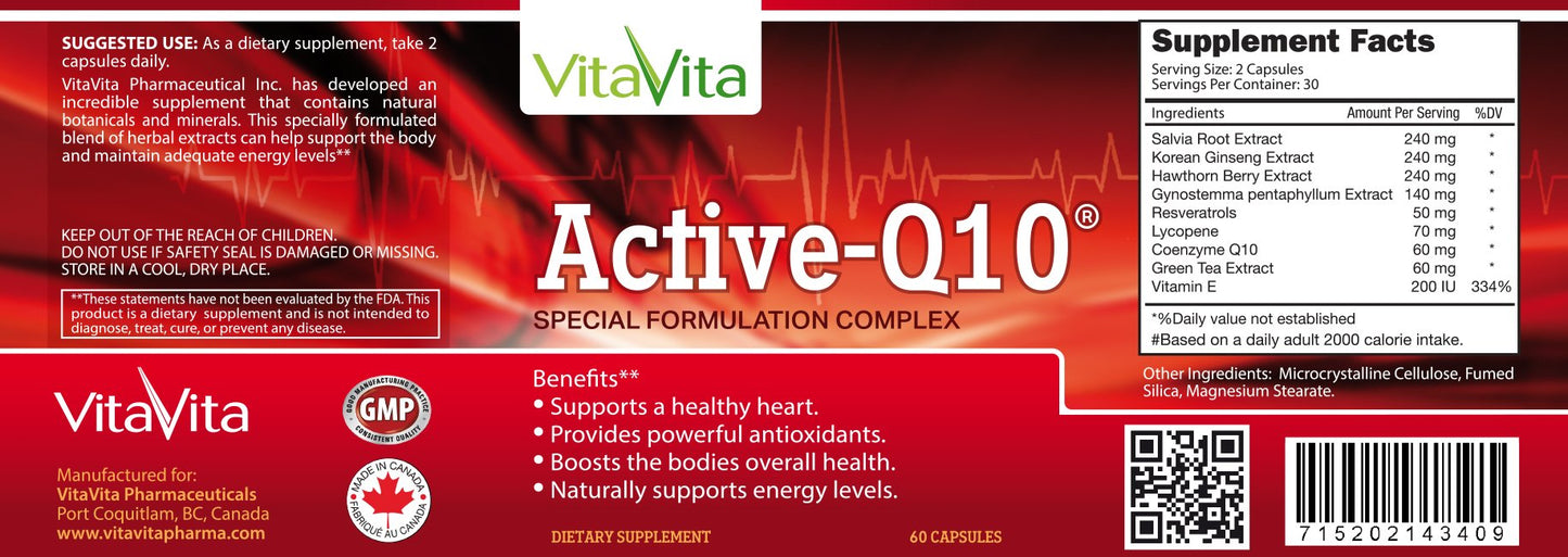 VitaVita Active-Q10 Capsule, 60 Capsules