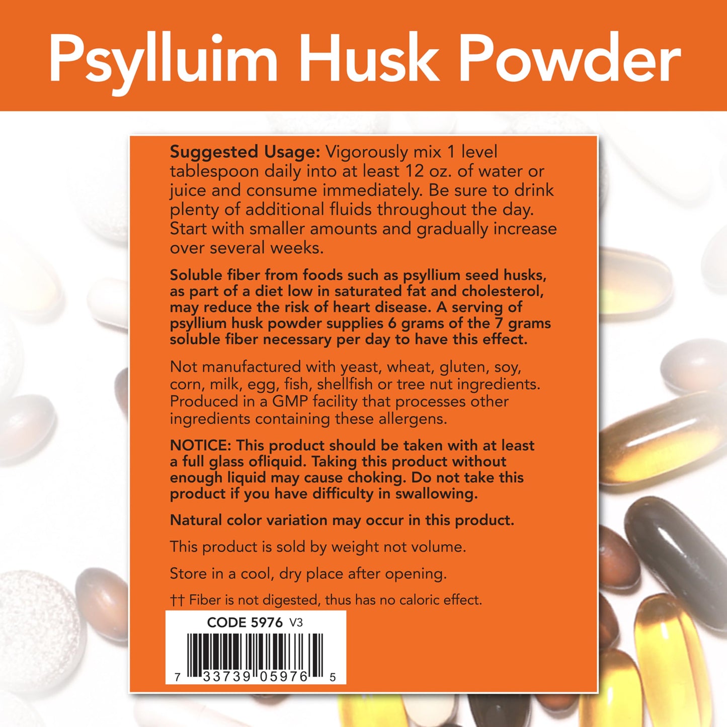 NOW Foods Psyllium Husk Powder 192