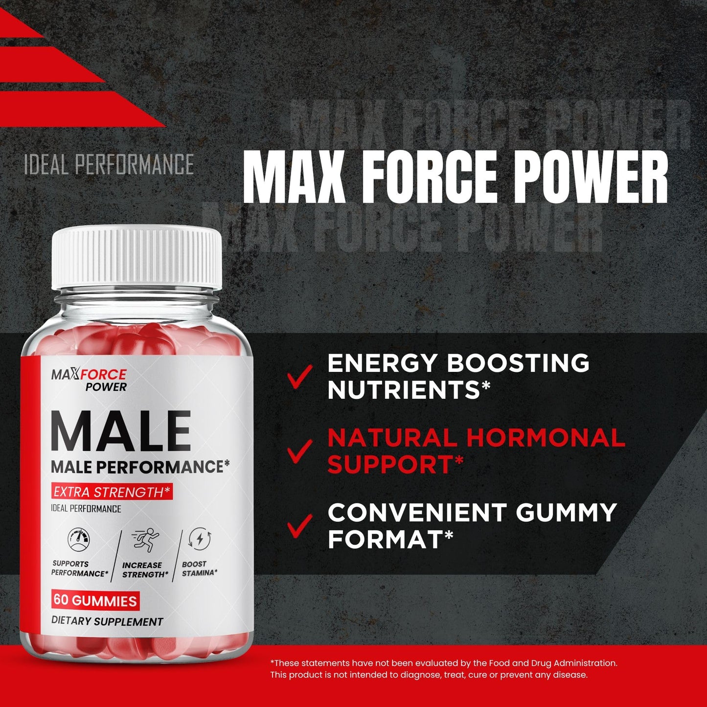 IDEAL PERFORMANCE MaxForce Power Gummies 120 Gummies