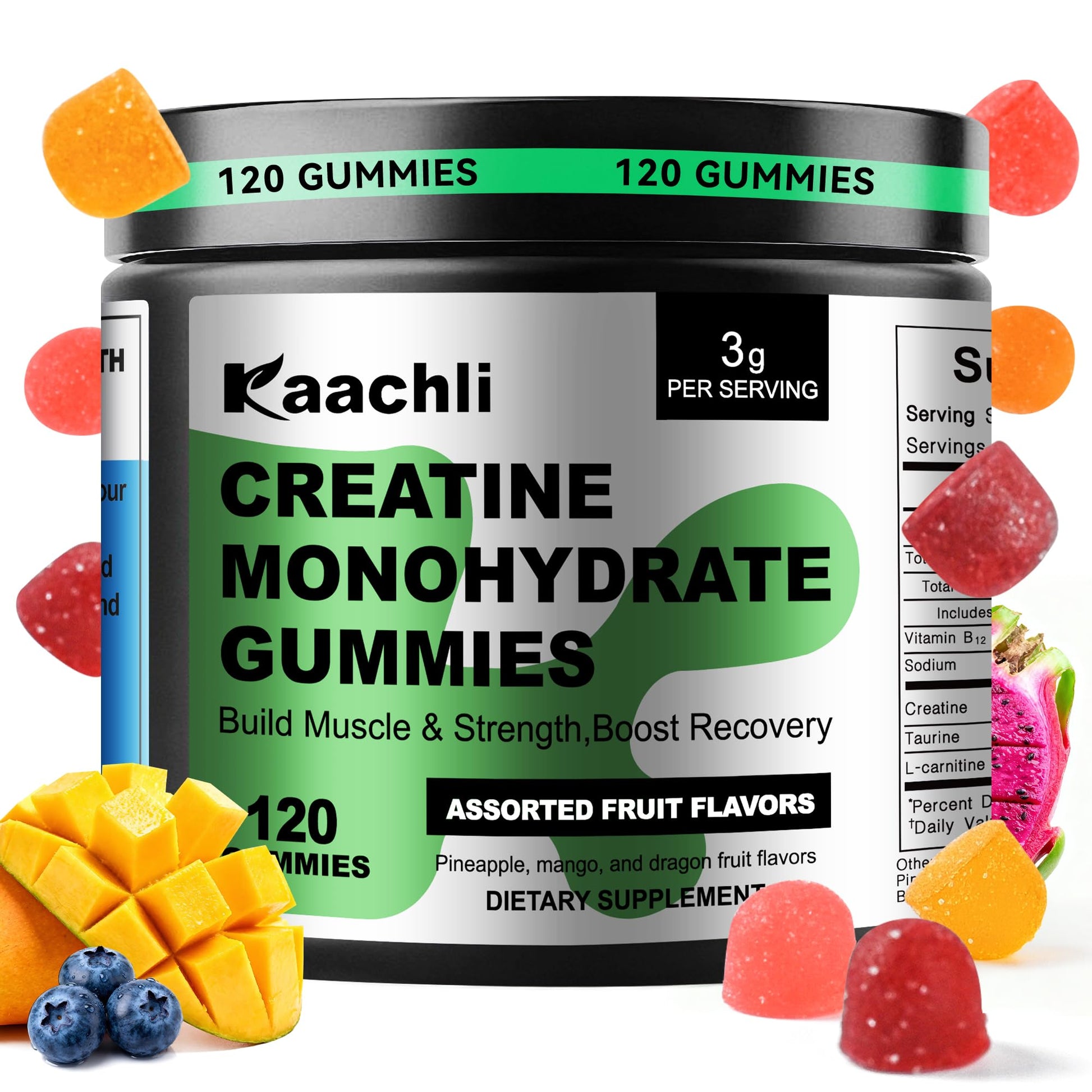 KAACHLI Creatine Monohydrate Gummies 120 Count