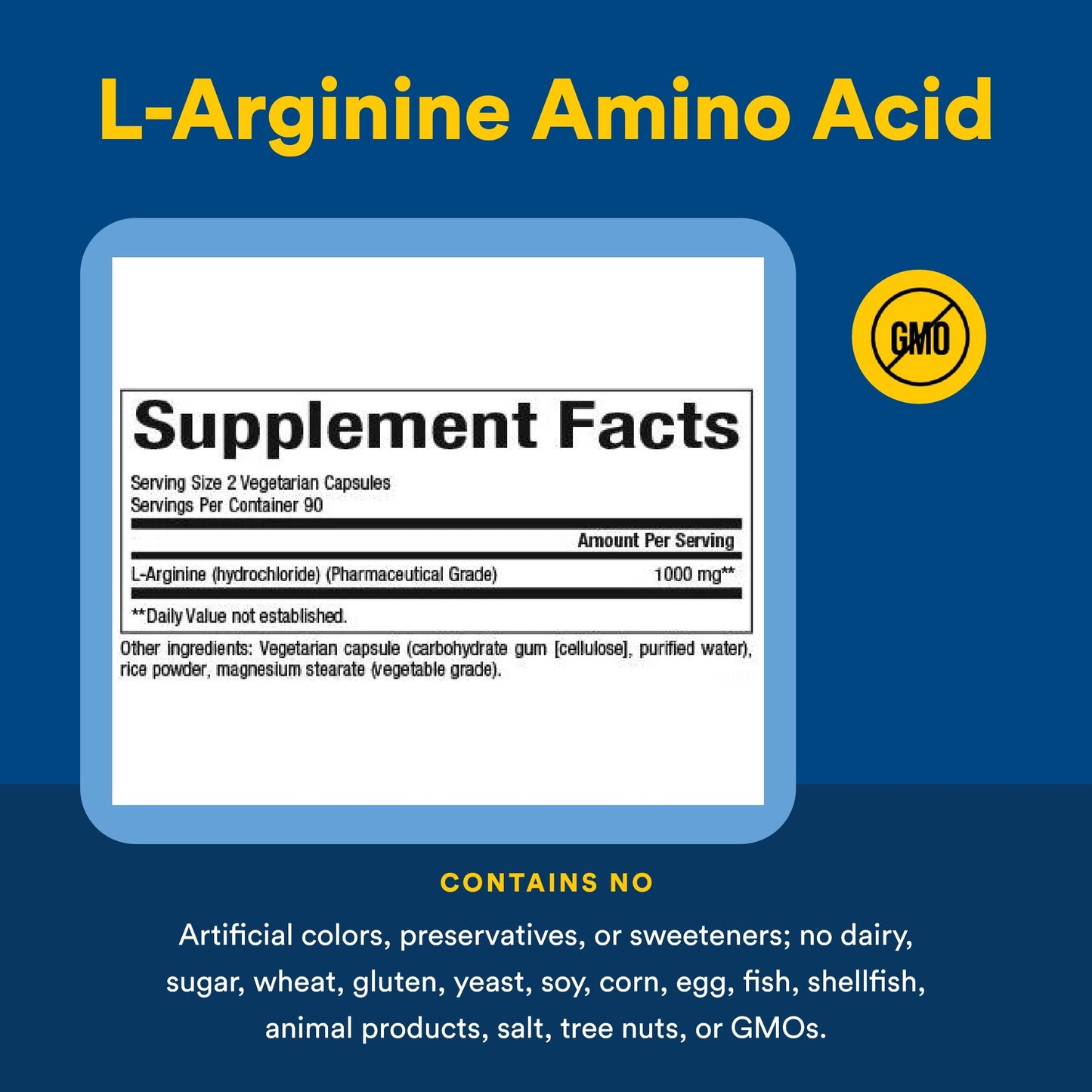 Natural Factors L-Arginine 500 mg Capsule, 180 Capsules