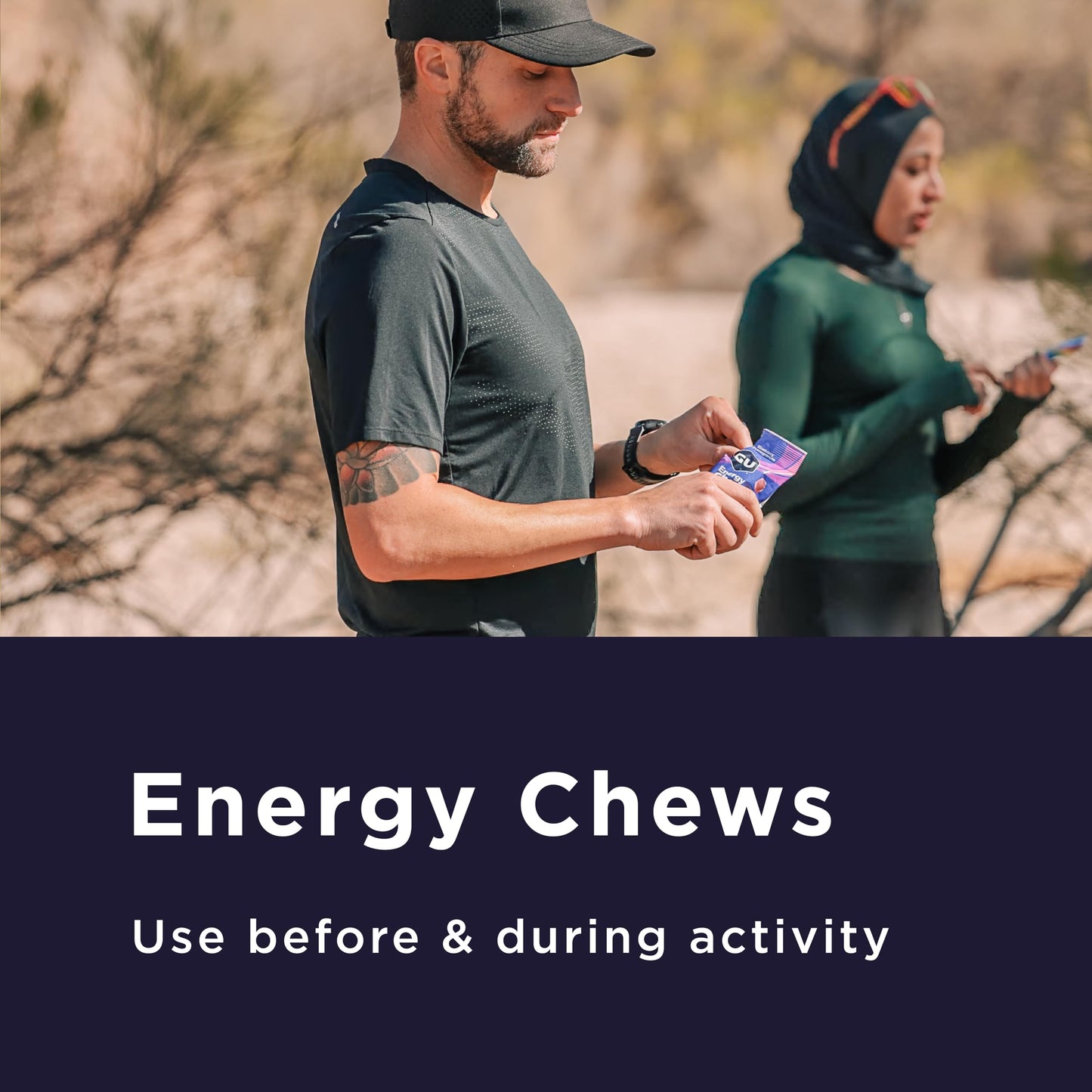 GU Energy Chews Gummy Blueberry Pomegranate, 12 Bags