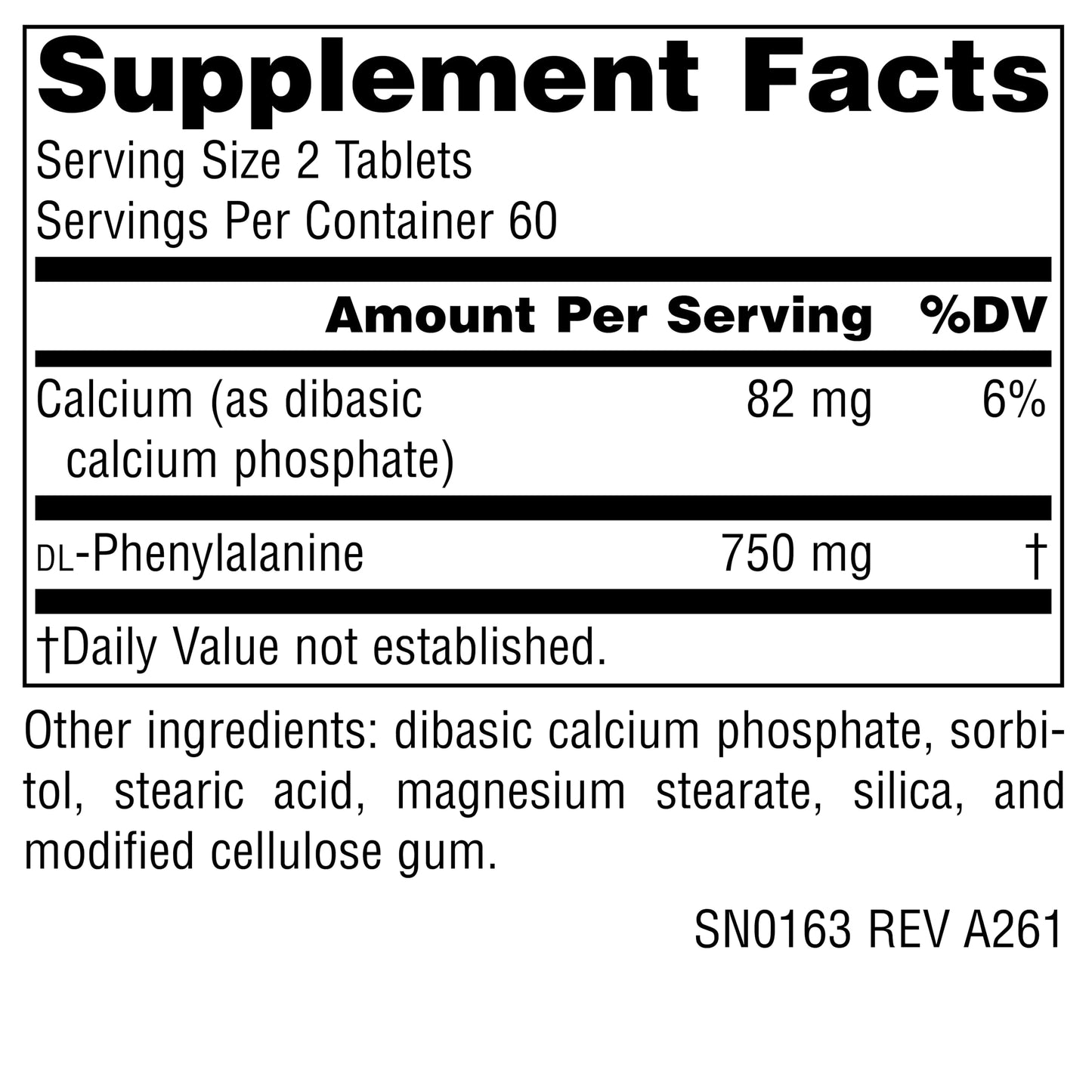Source Naturals DLPA DL-Phenylalanine 375mg, 120 Tablets