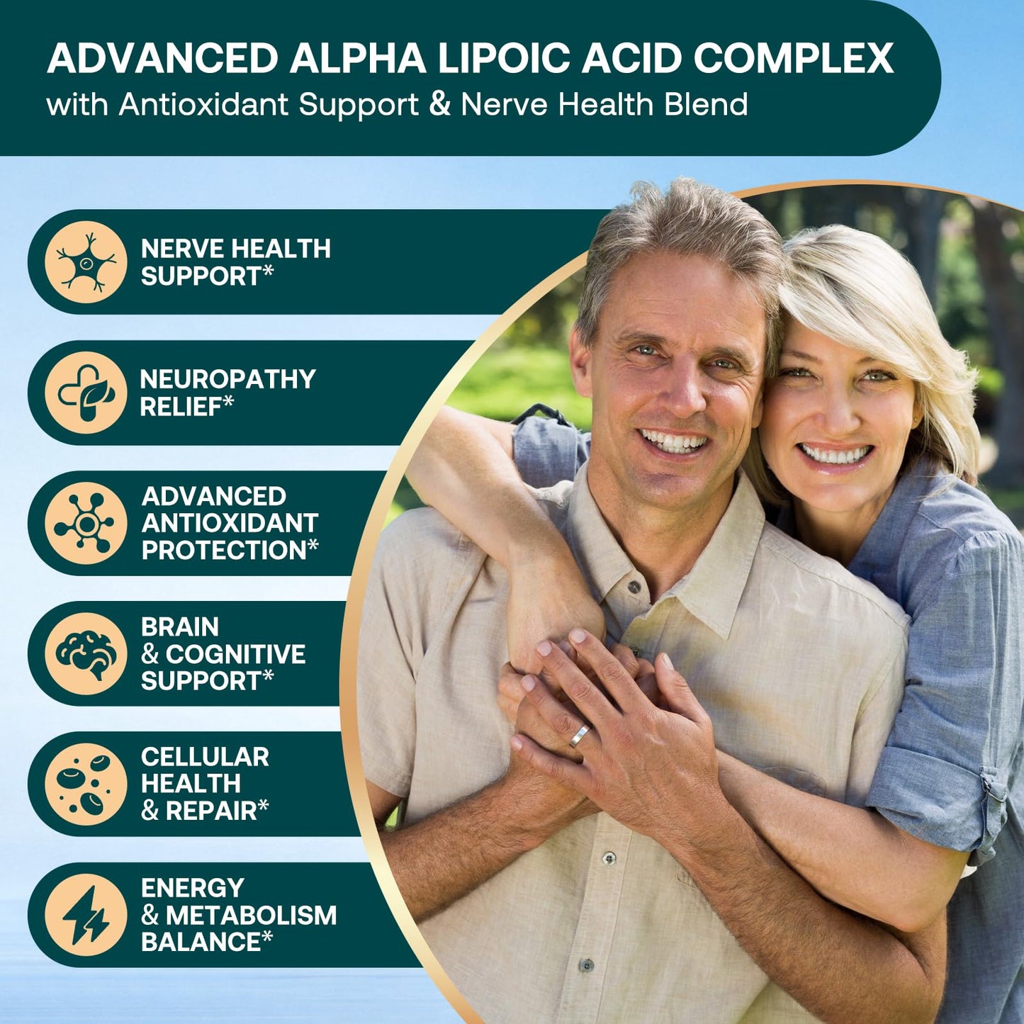 CFILIHTC Neuropathy Support Nerve Supplement – Advanced R-Alpha Lipoic Acid with Benfotiamine, NAC & B-Complex for Nerve Health, Antioxidant & Cellular Energy, 120 Softgels