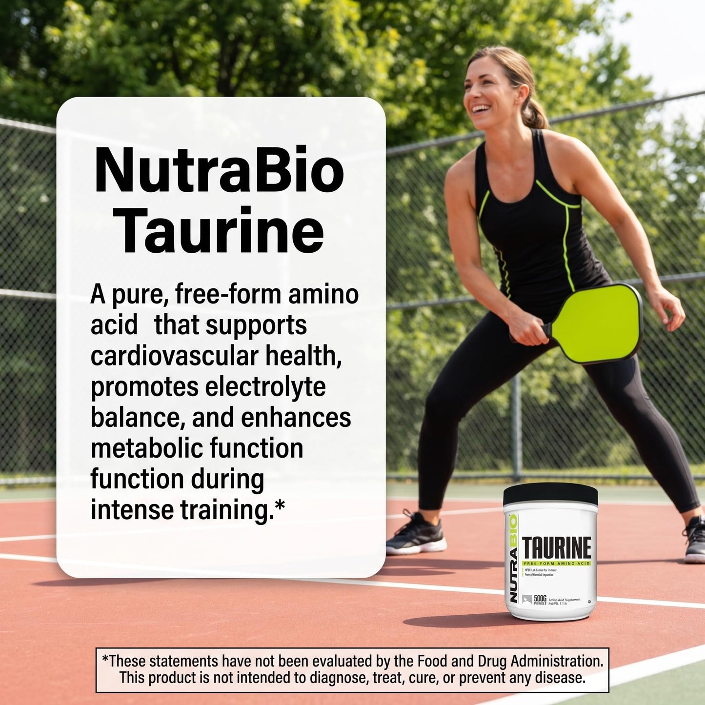 NutraBio Taurine Powder 17.6 oz