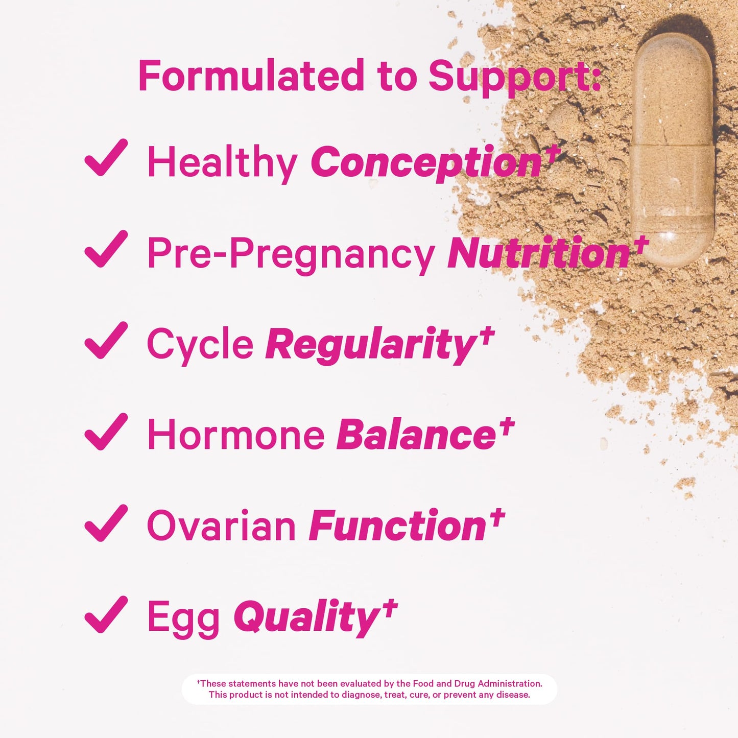 Pink Stork Fertility Bundle for Women Prenatal Vitamin Capsules 1 Count