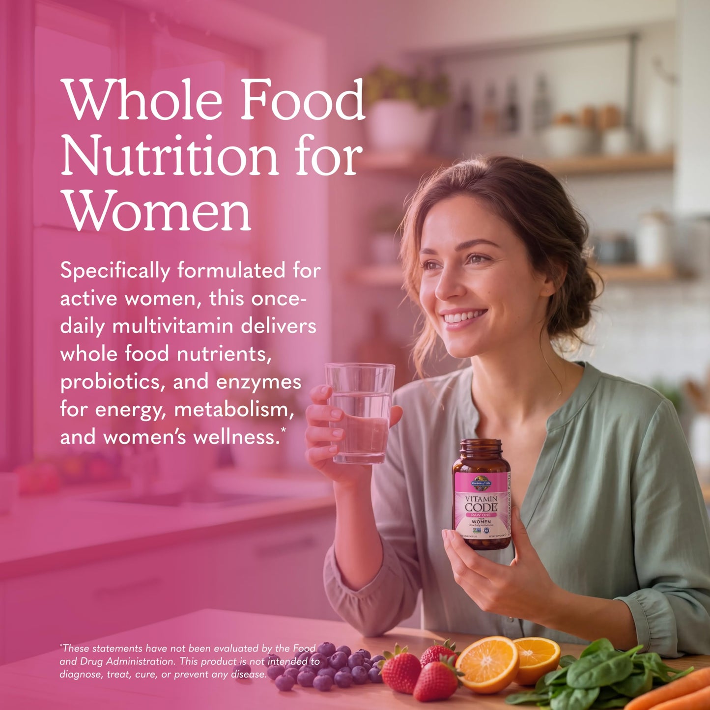 Garden of Life Vitamin Code Raw One for Women Once Daily Women's Multivitamin 75 Capsules