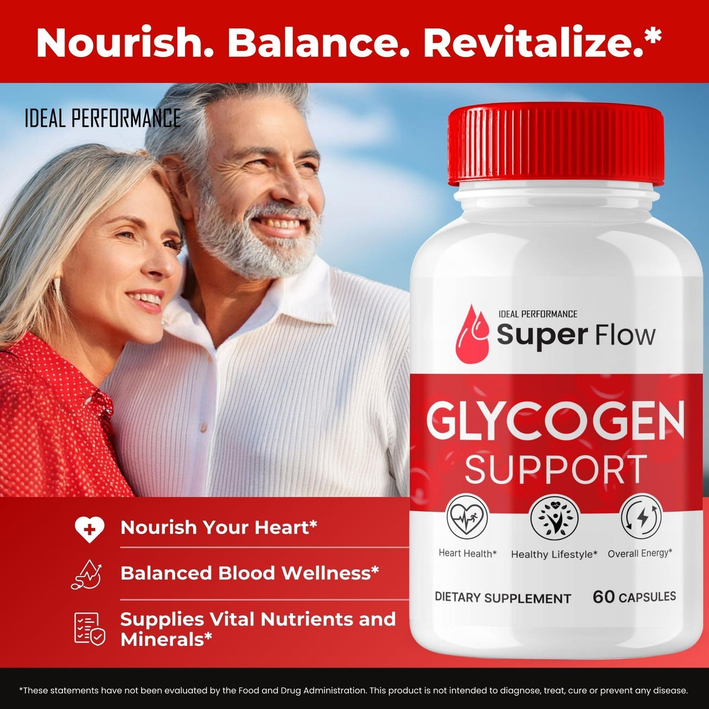 IDEAL PERFORMANCE Super Flow Glycogen Support Capsules, 300 Capsules