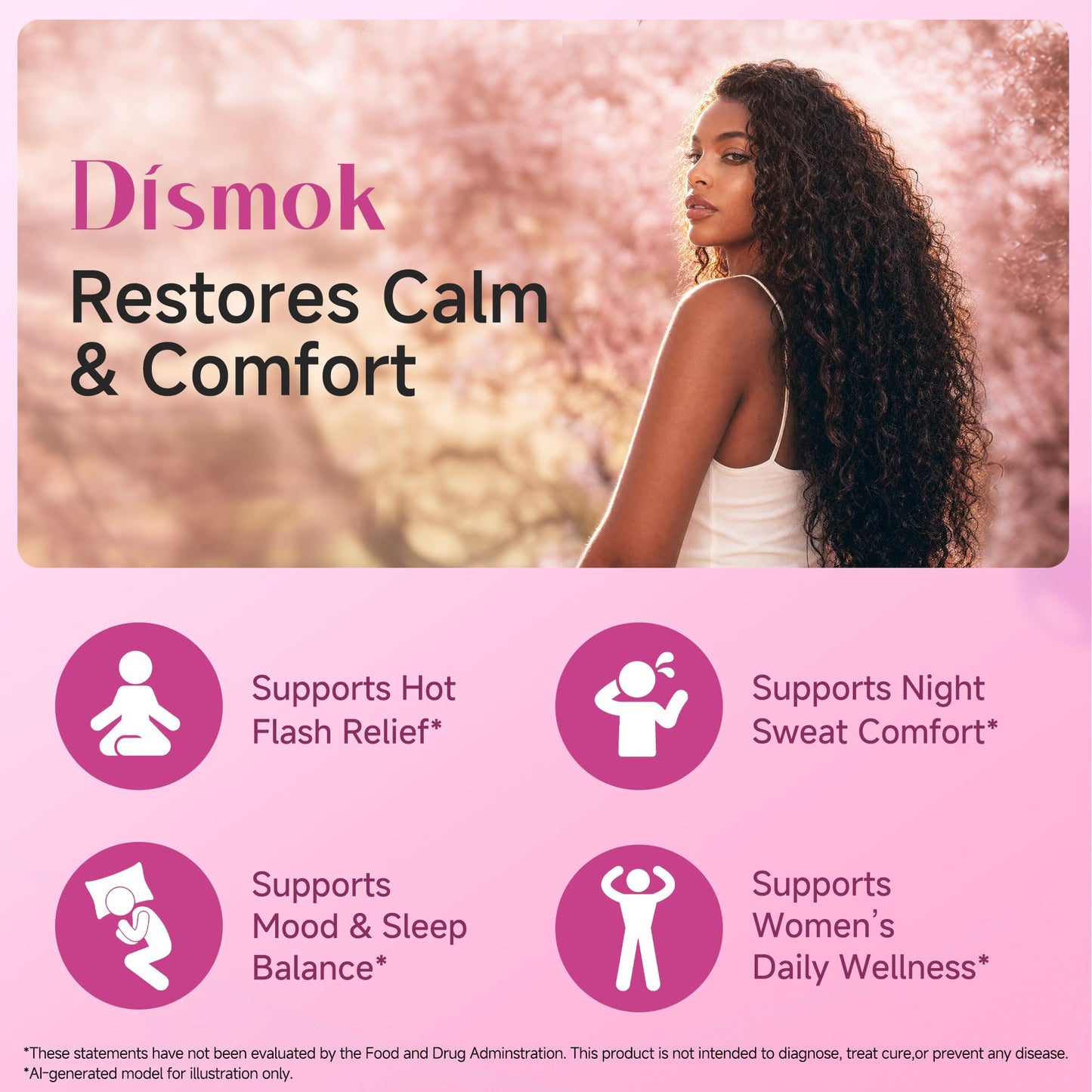 Dismok Menopause Supplements for Women Capsules, 60 Count