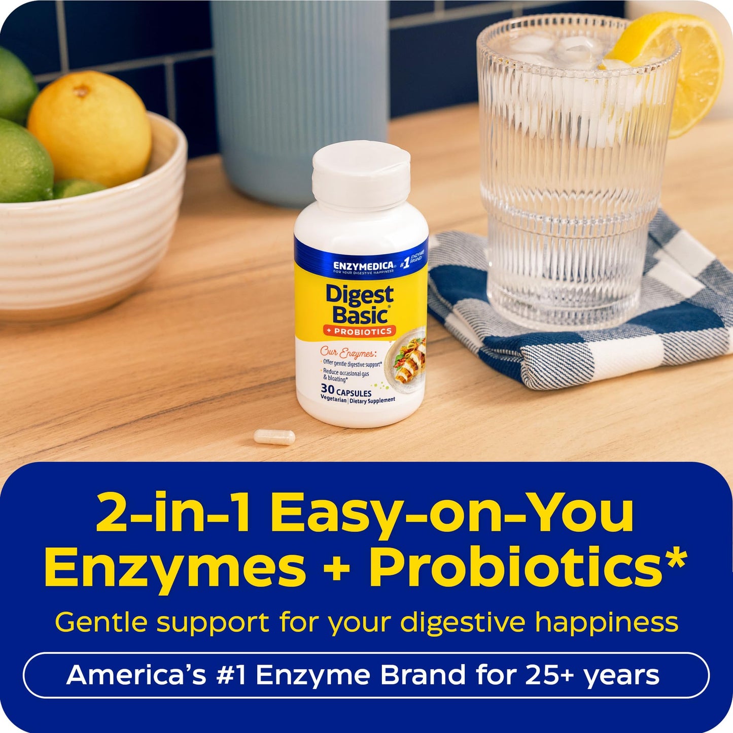 ENZYMEDICA Digest Basic + Probiotics Capsules, 30 Capsules