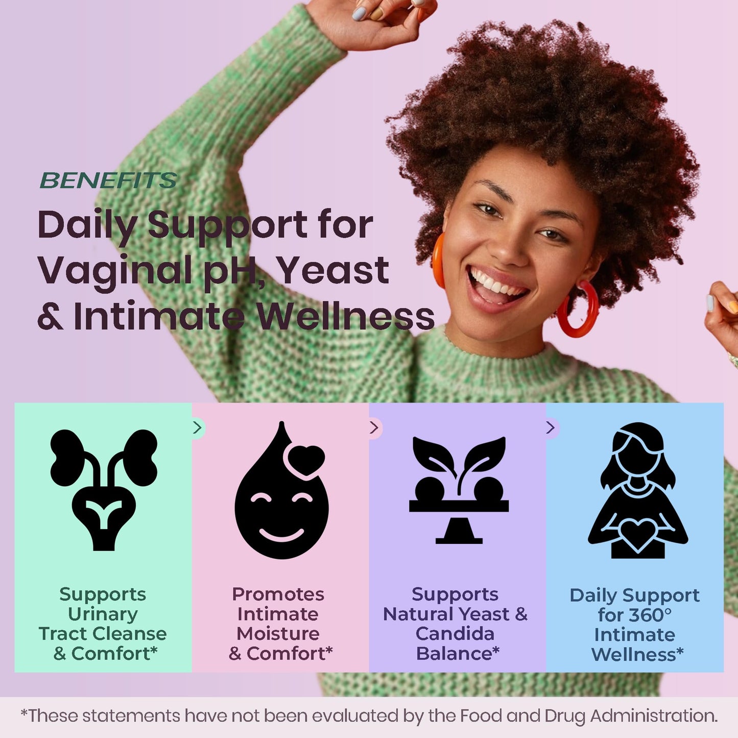 FIRSTORGANIC UTI Flora & Odor Pro+ & UTI Yeast & pH Pro+ Vaginal Probiotics Capsules 120 Count