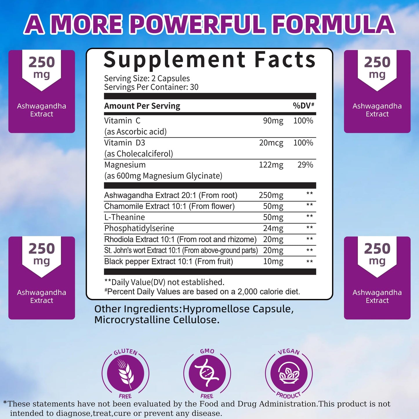 Wllbdloig Cortisol Supplements for Women and Men Capsule, 60 Count