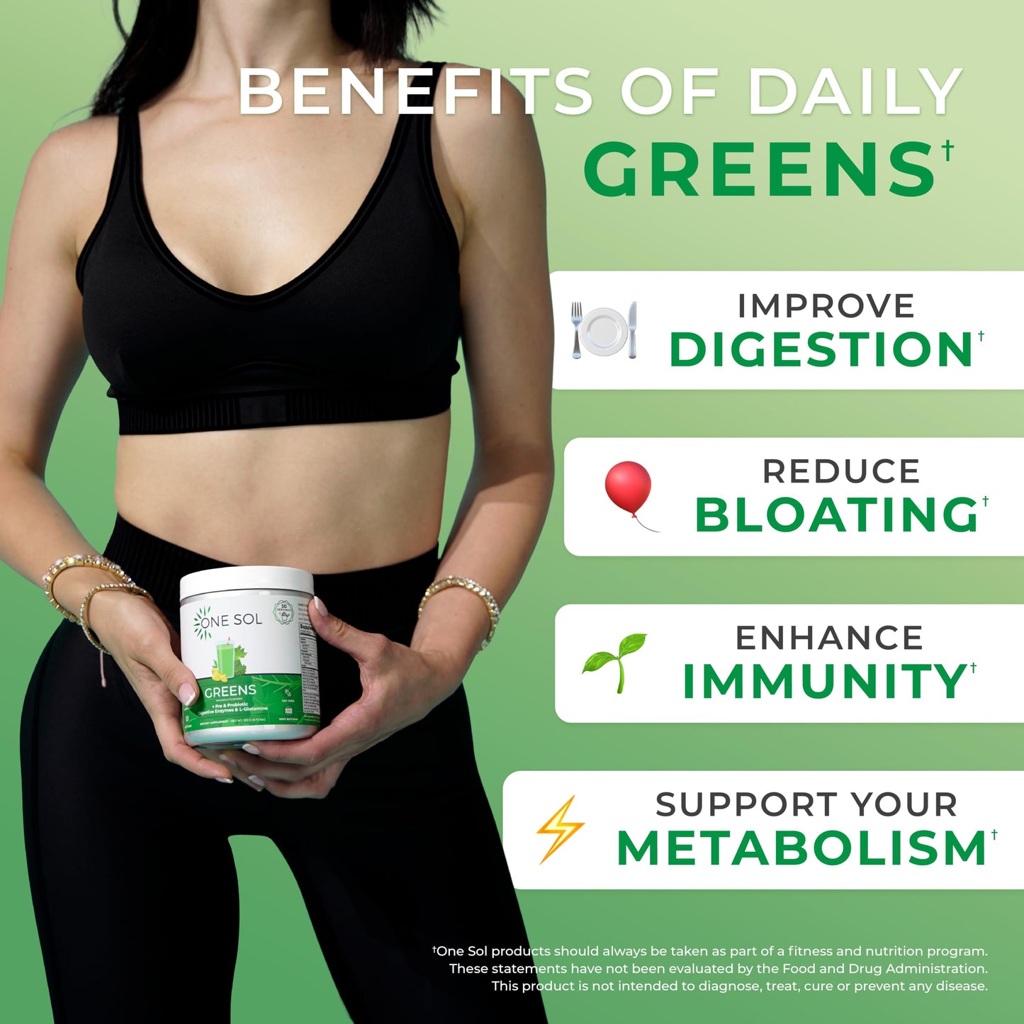 One Sol Greens Super Greens Powder 11.74 Ounce