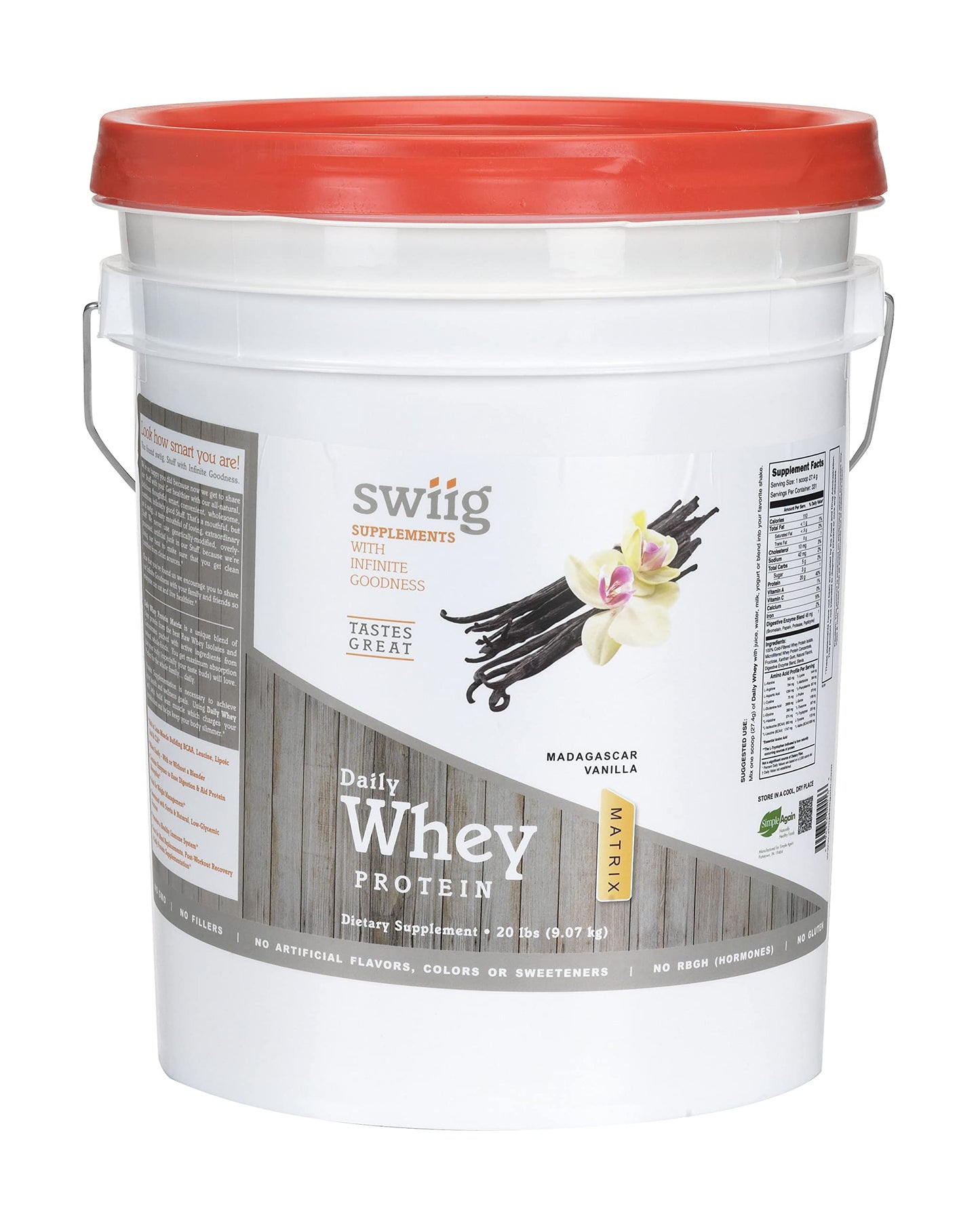 swiig Premium Daily Whey Matrix Powder Vanilla 35.2 oz