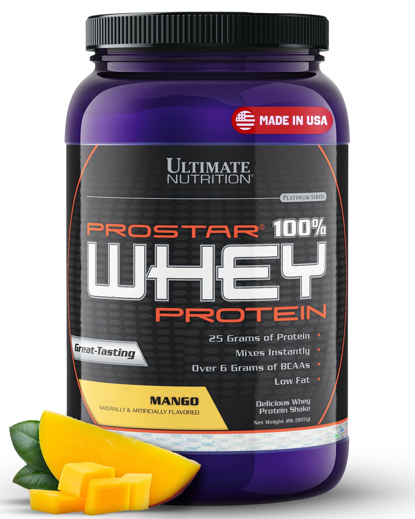 Ultimate Nutrition Prostar Whey Protein Isolate Powder Mango 32 Servings