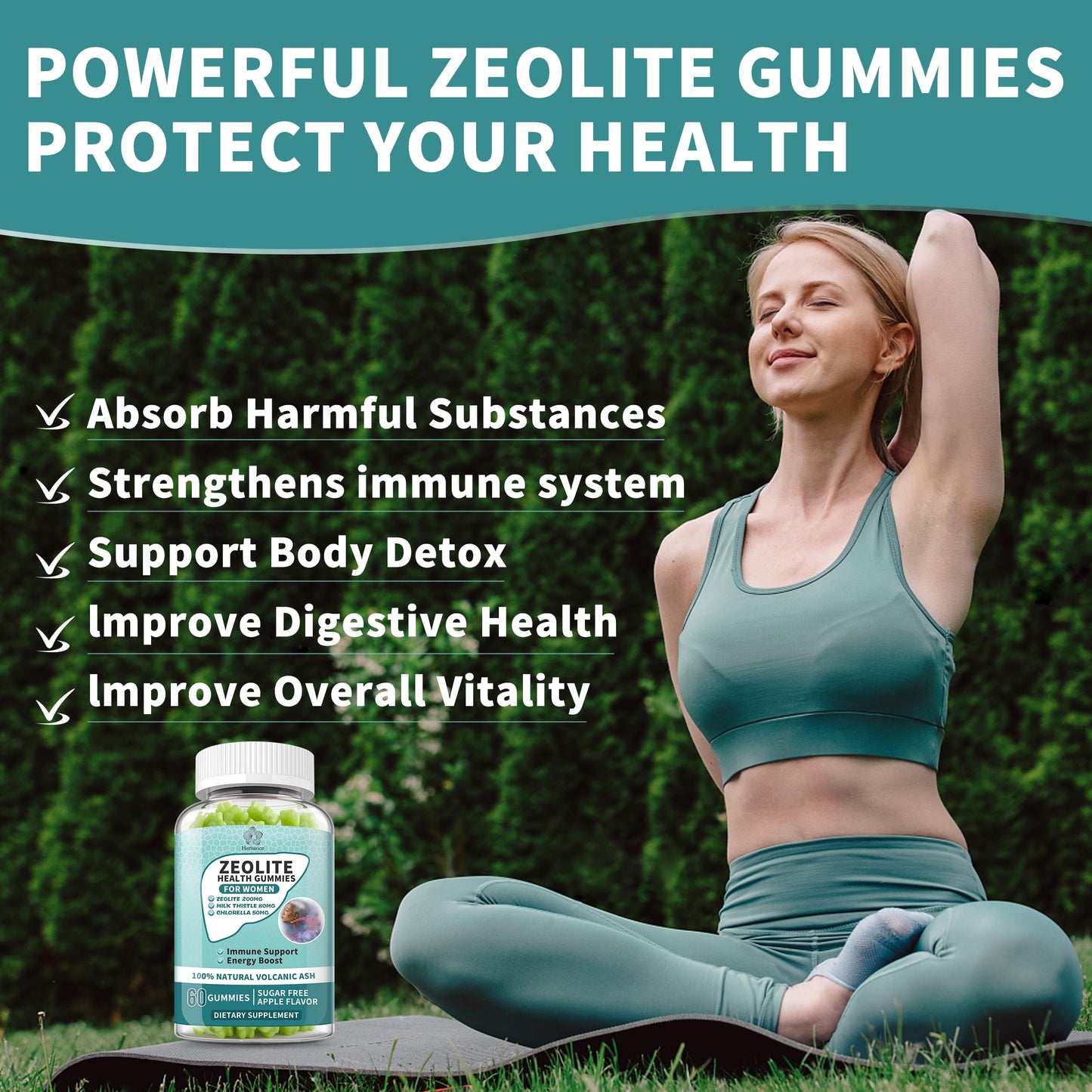 Herbance Zeolite Gummies for Women, 60 Gummies