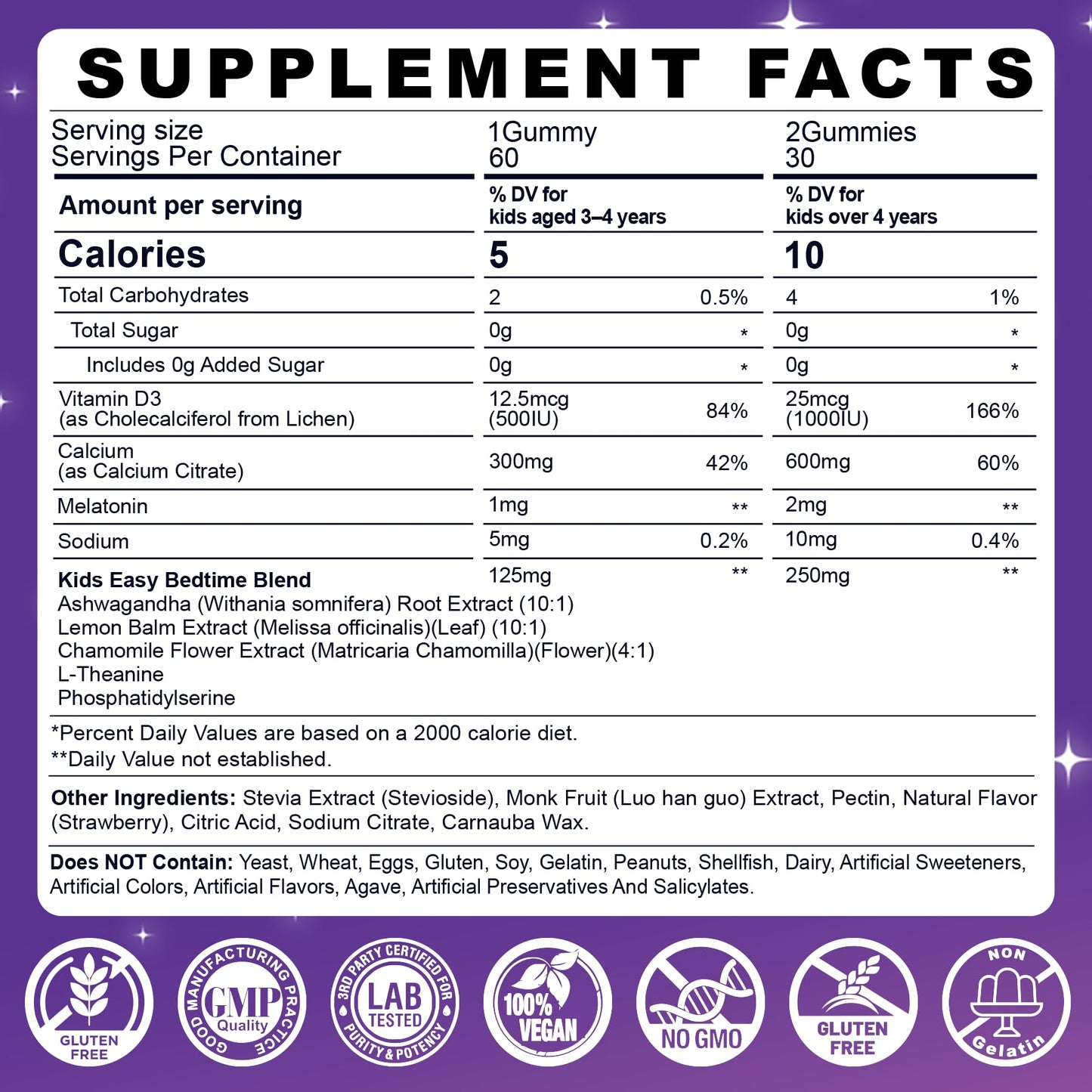 LILICARE Sleep Gummies for Kids 120 Gummies