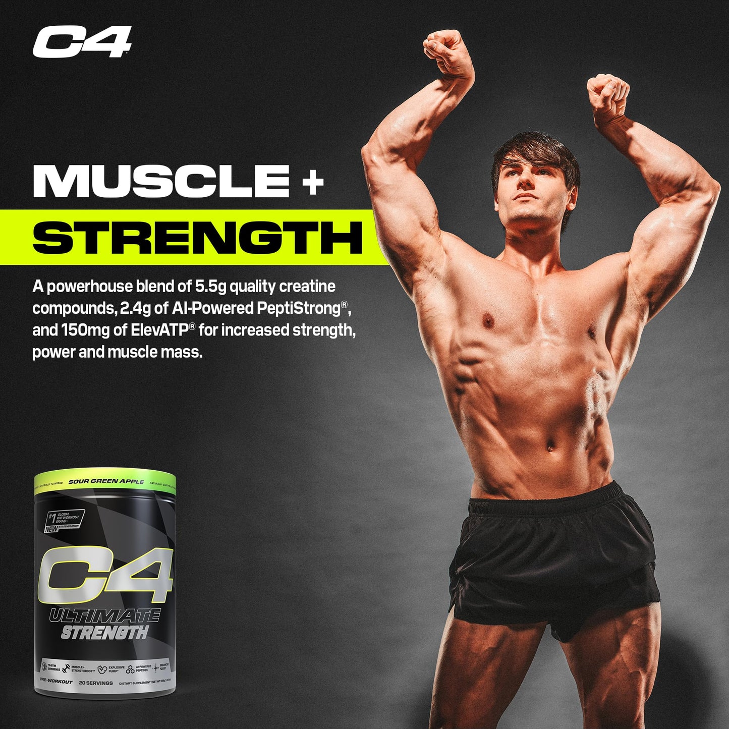 C4 Ultimate Strength Pre Workout Powder 19.6829