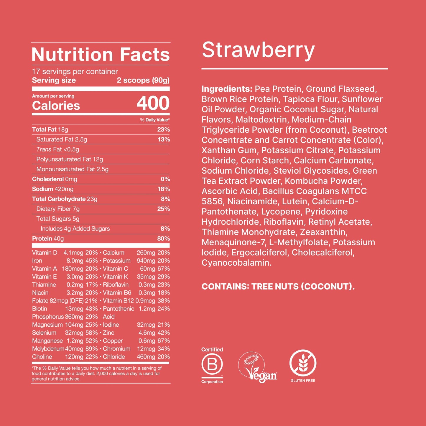 Huel Black Edition Strawberry 40g Vegan Protein Powder, 17 Servings