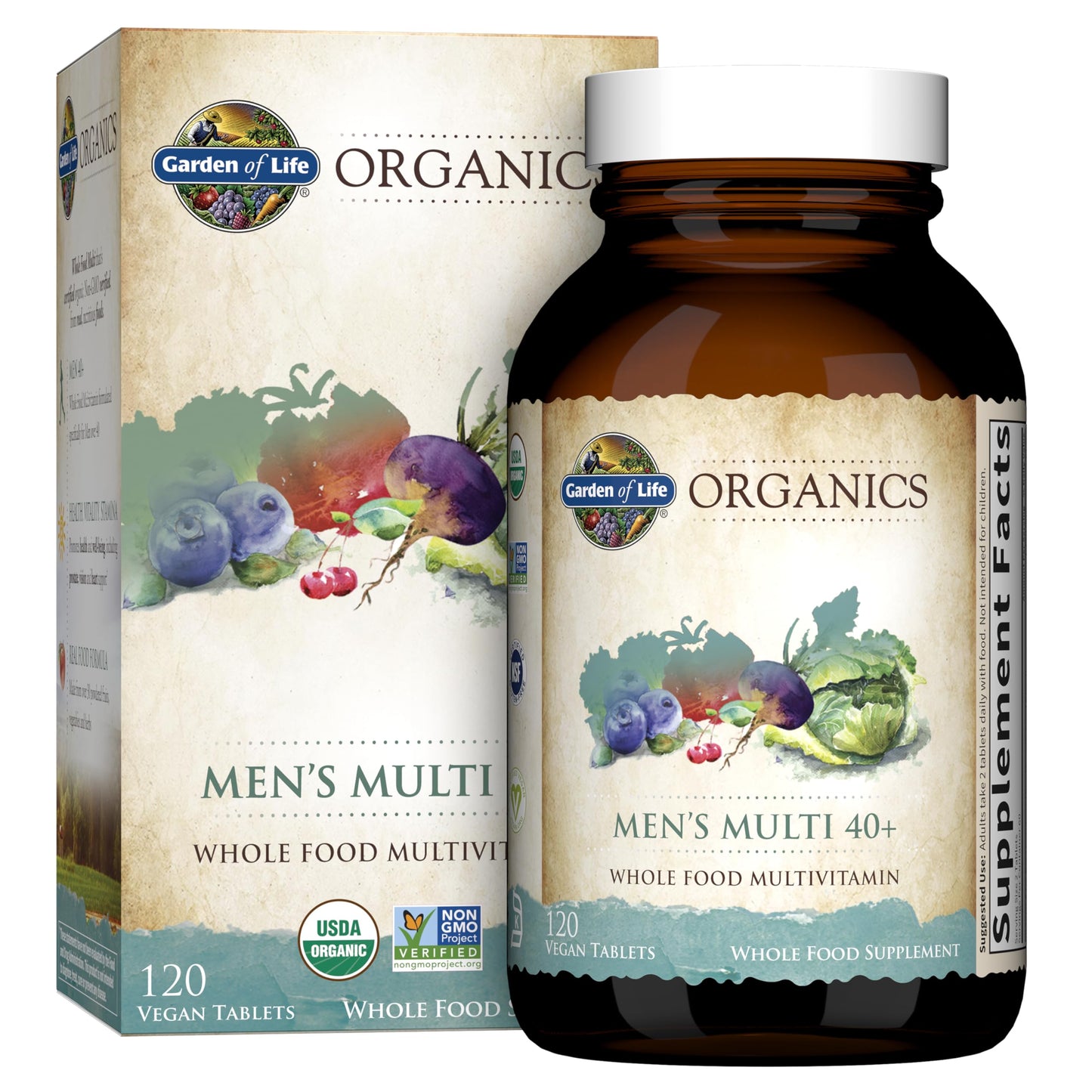 Garden of Life Organics Men's Multi 40+ Tablets 150 Count