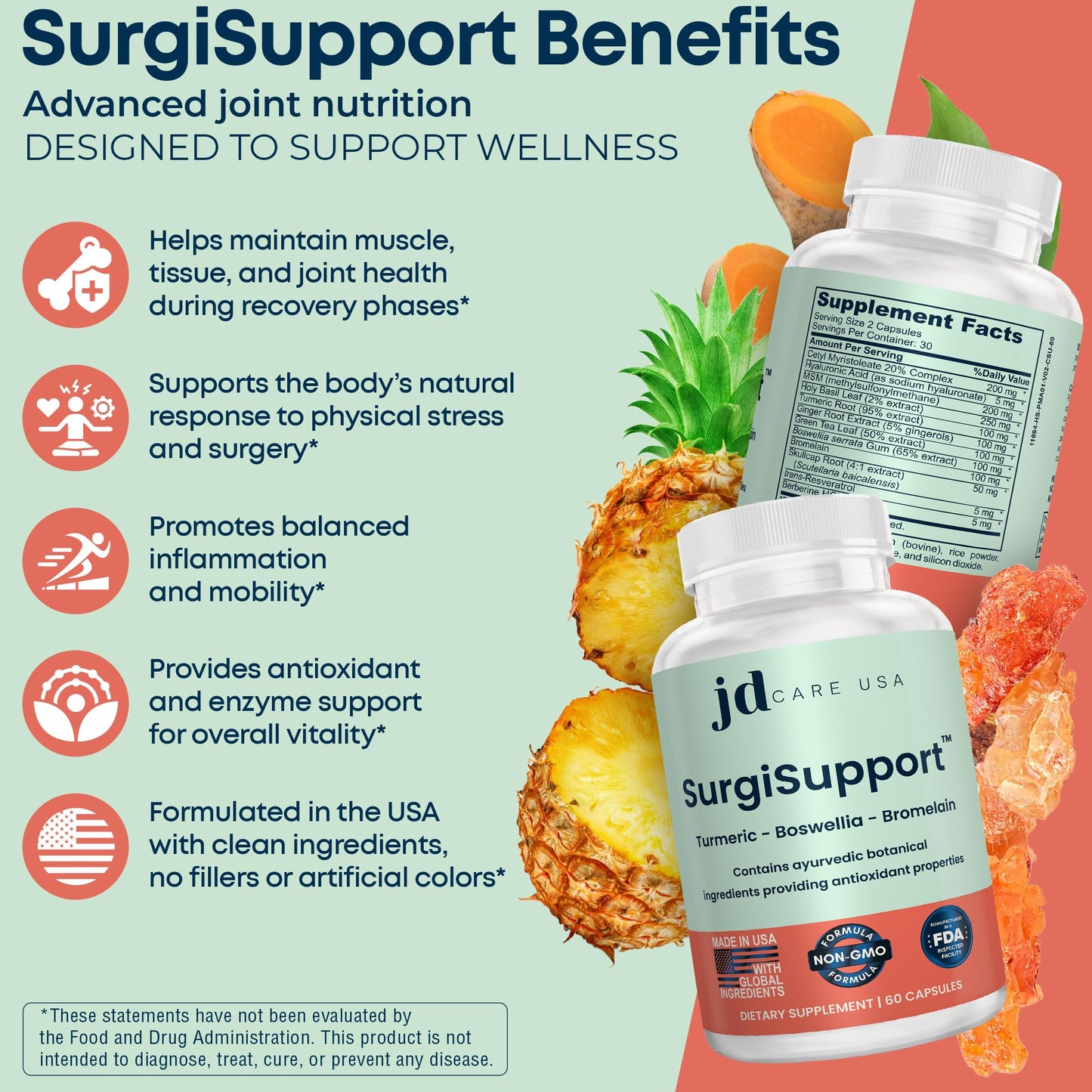 JDCare USA SurgiSupport Recovery Supplement 60 Capsules