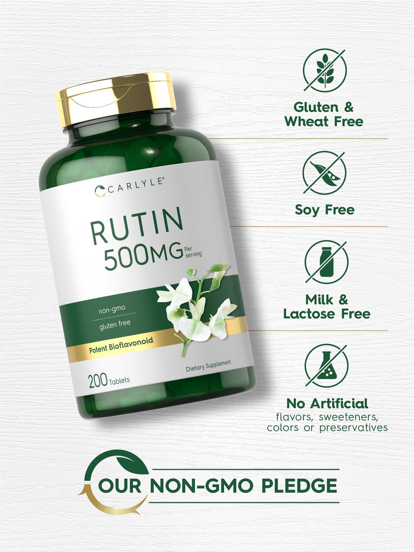 Carlyle Rutin Supplement 500mg Tablet, 200 Count