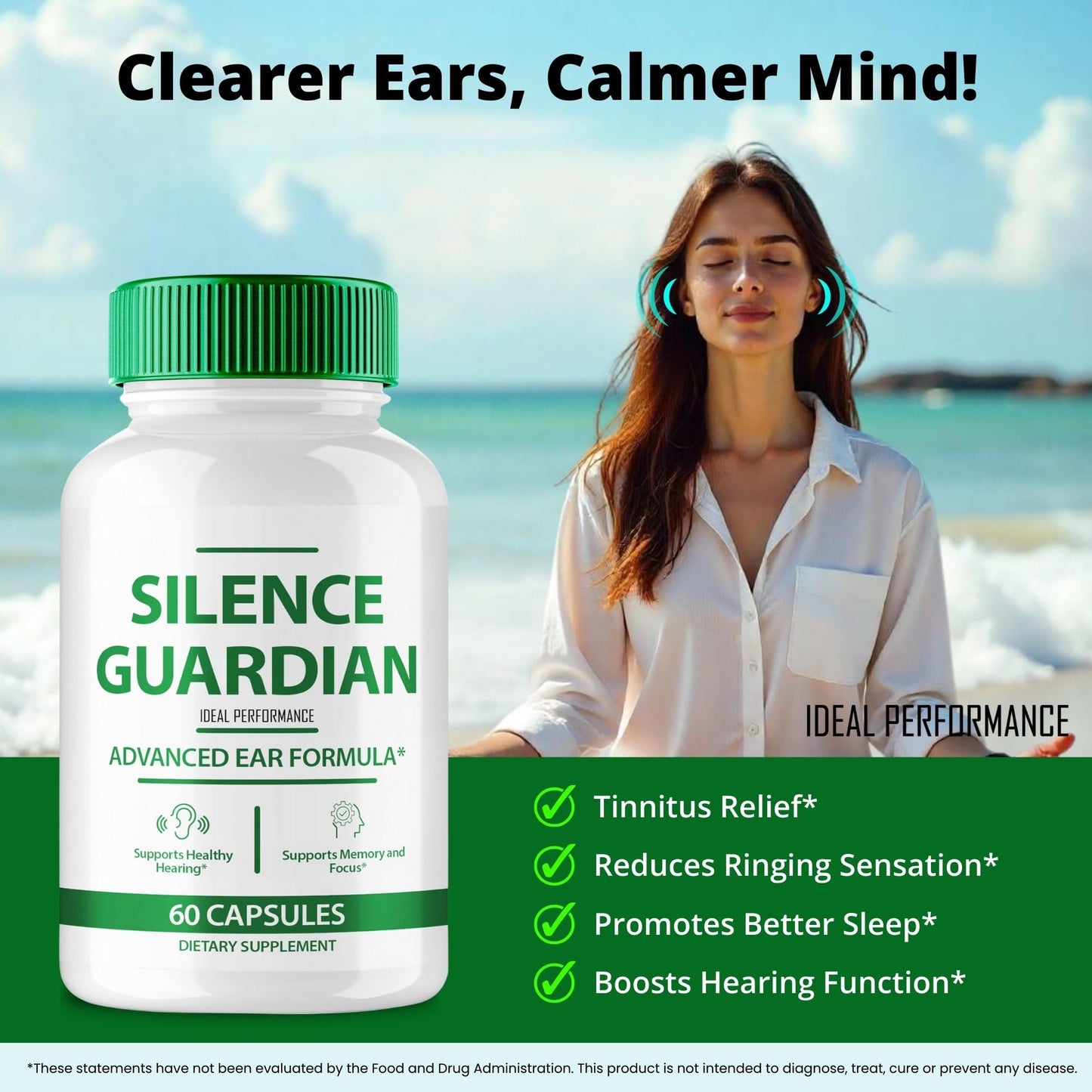 Ideal Performance Silence Guardian Tinnitus Relief Capsule, 60 Count