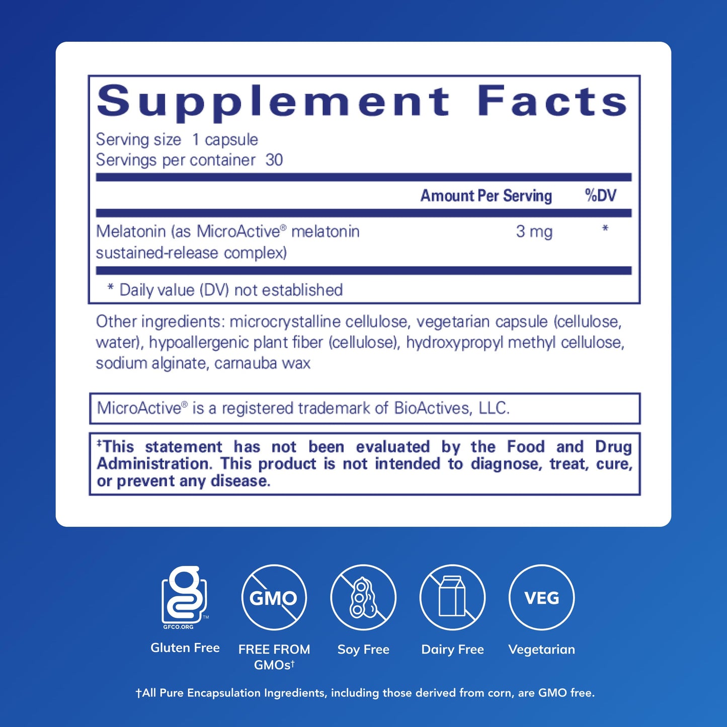 Pure Encapsulations Melatonin-SR Extended Release Capsule 30 Capsules