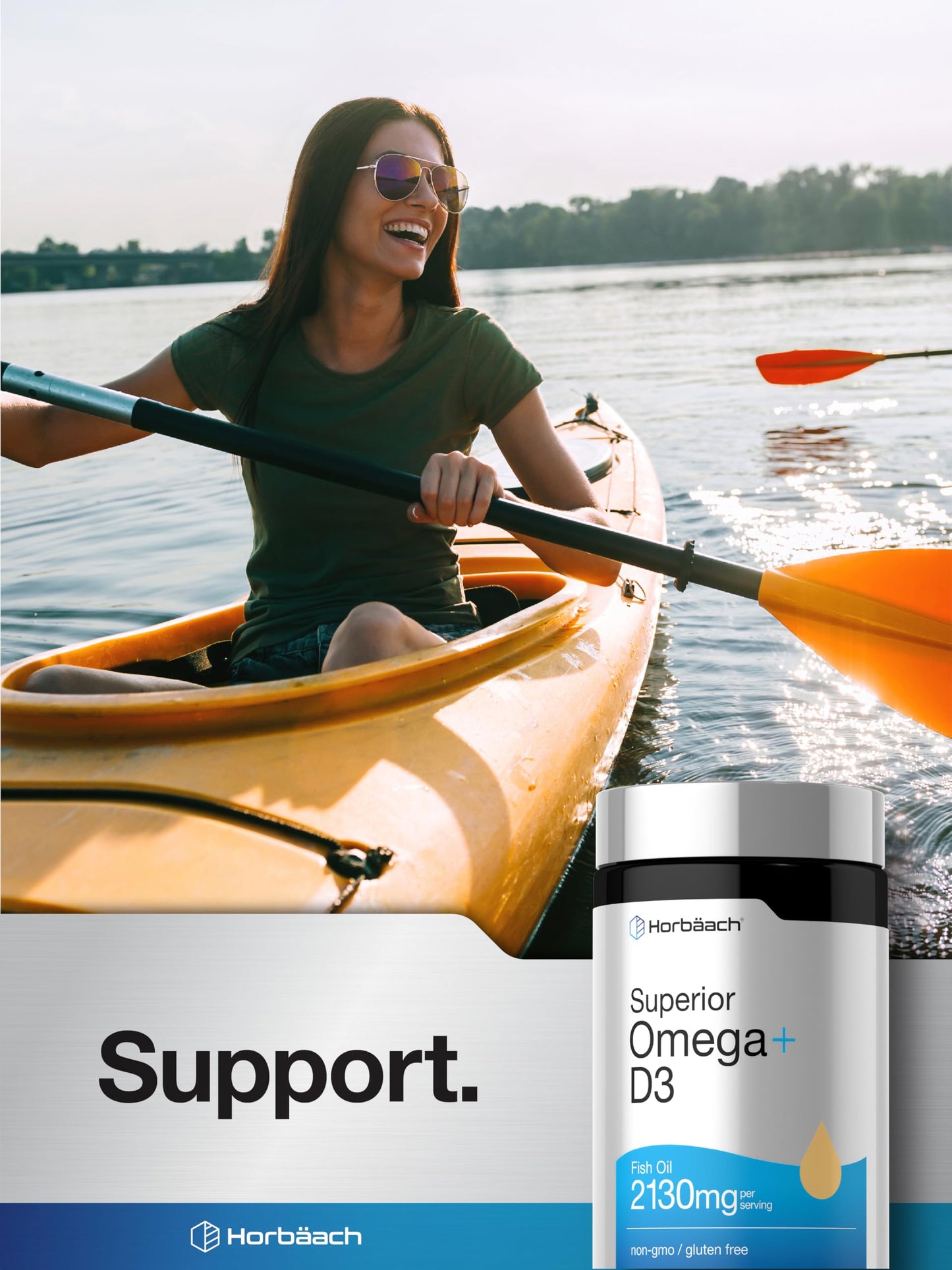 Horbäach Omega + D3 Softgels, 90 Count