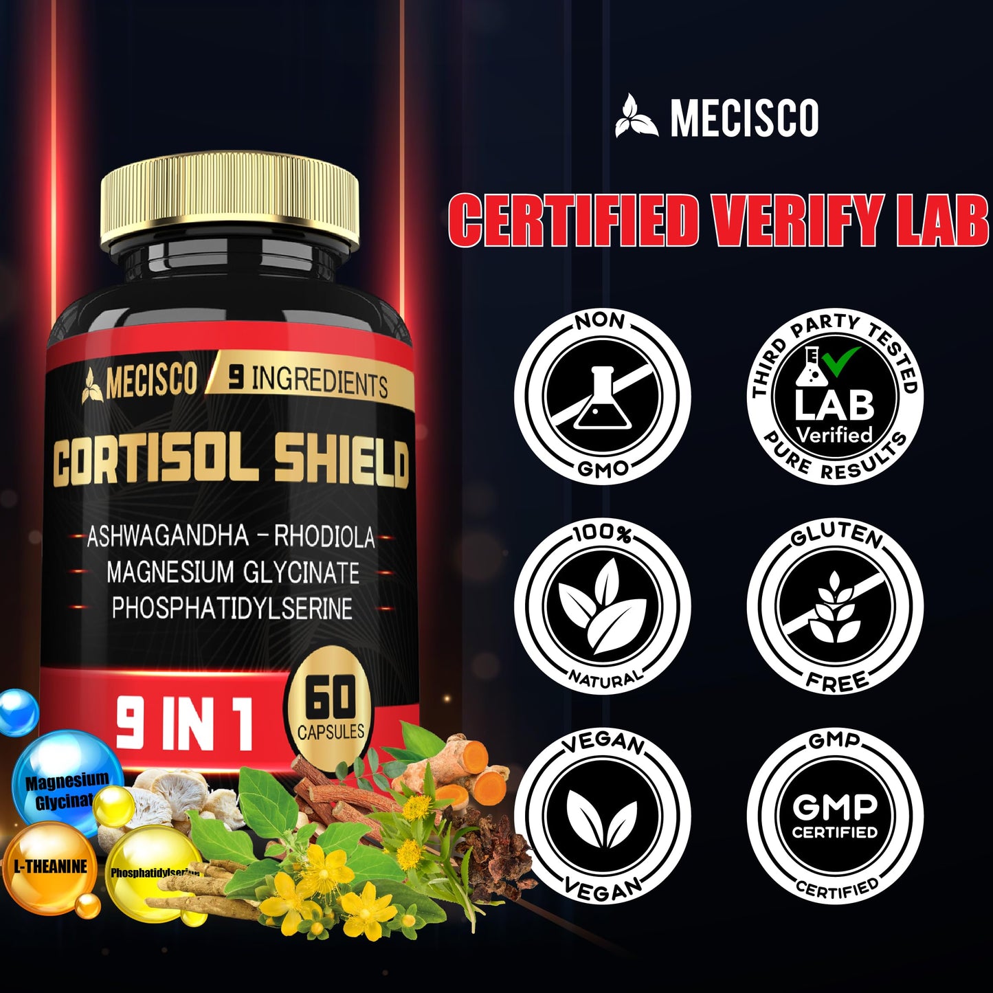 Mecisco 9in1 Cortisol Shield, 60 Capsules