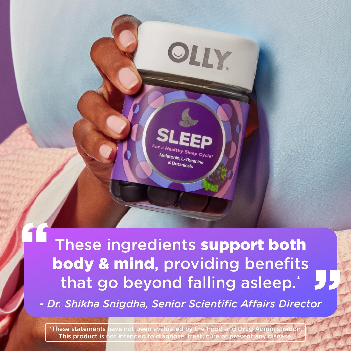 OLLY Sleep Support Gummy Supplement 50 Count